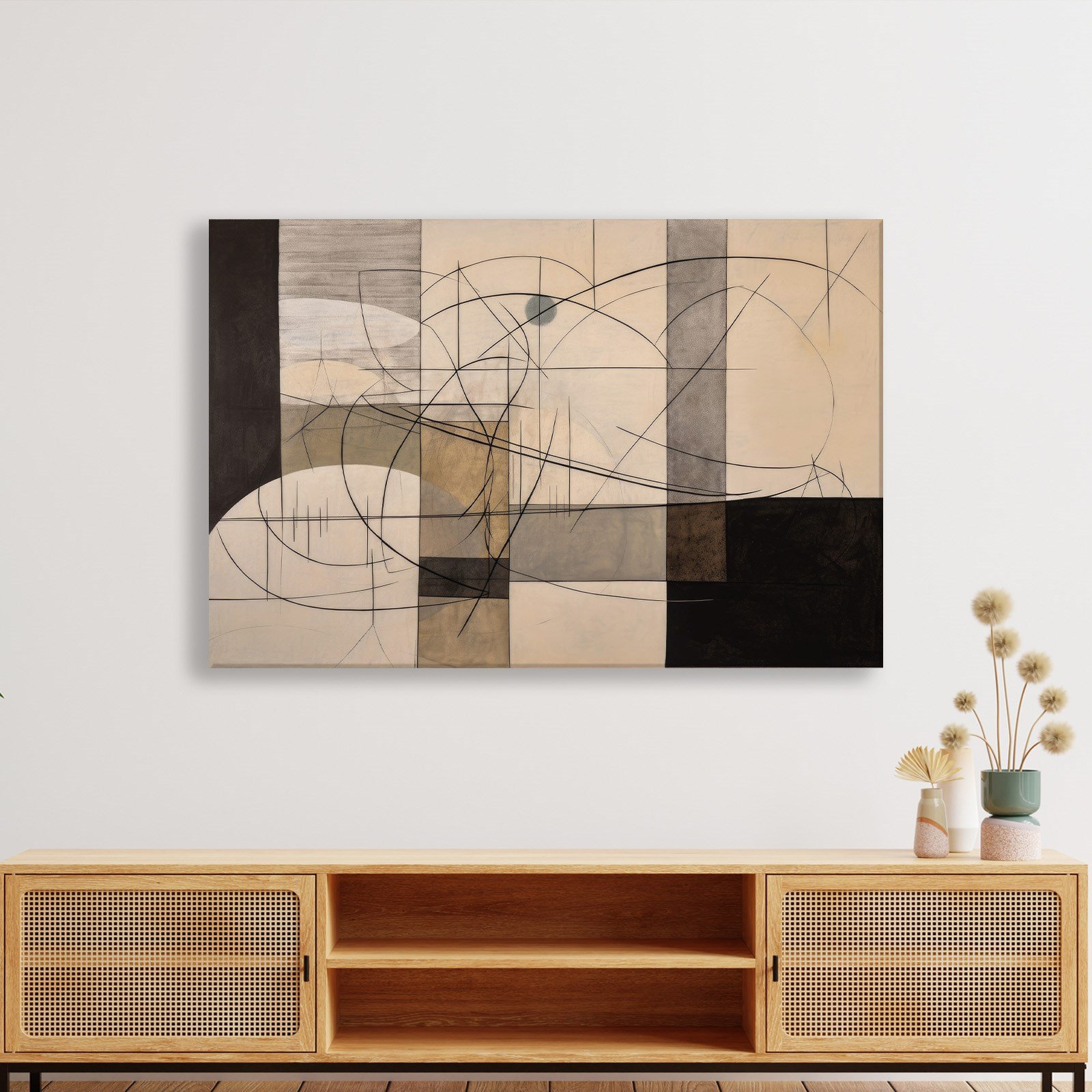 Modern Soyut Geometrik Kanvas Tablo