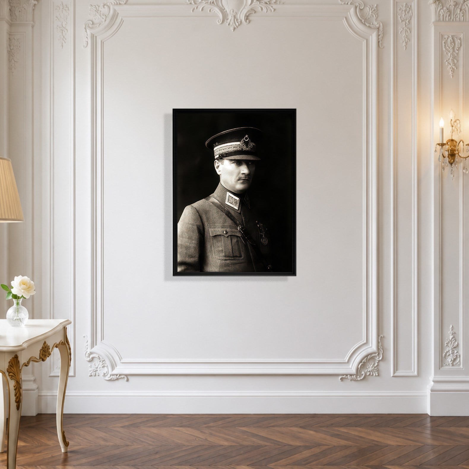 Mustafa Kemal Atatürk Askeri Üniformalı Portre Kanvas Tablo – Premium HD Baskı