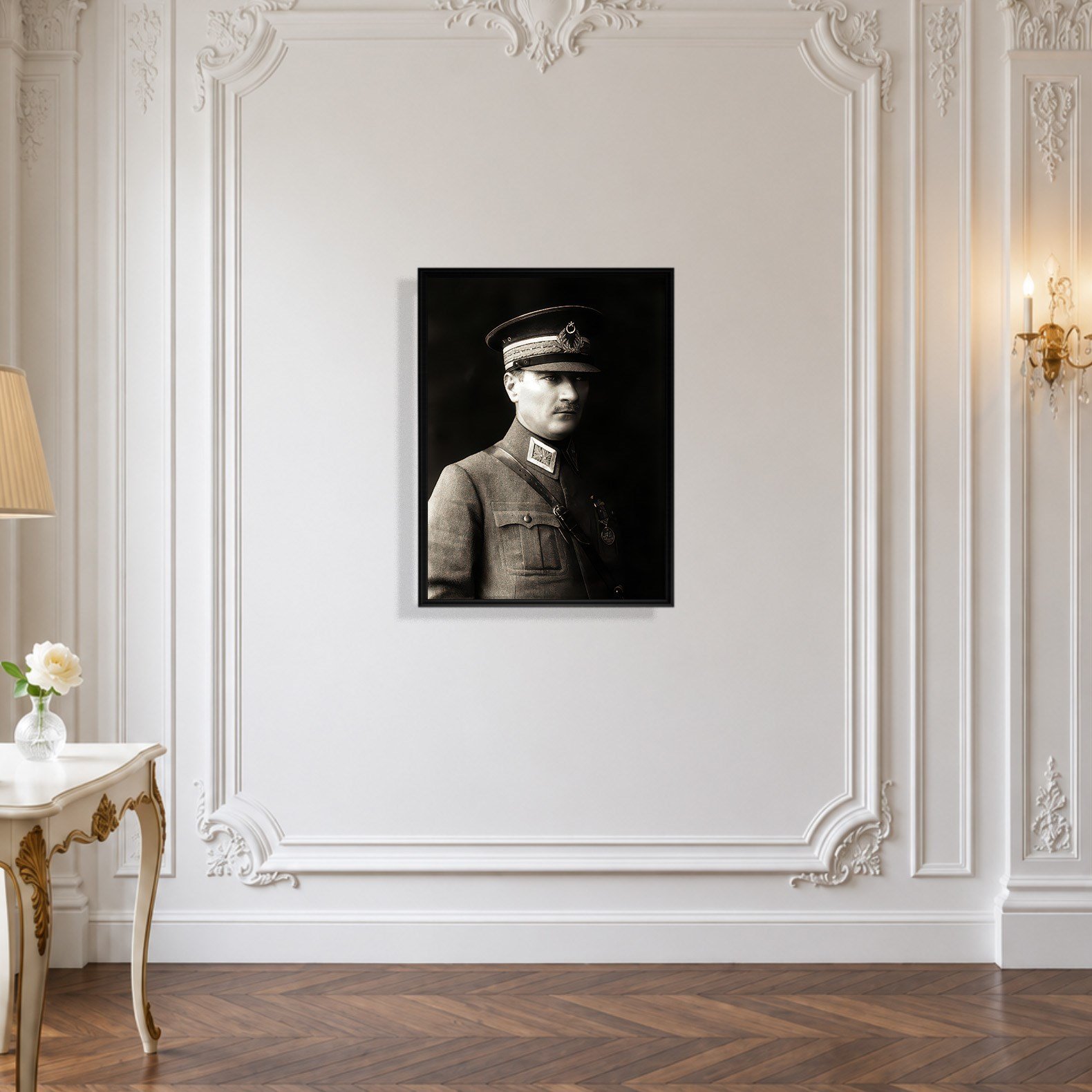 Mustafa Kemal Atatürk Askeri Üniformalı Portre Kanvas Tablo – Premium HD Baskı