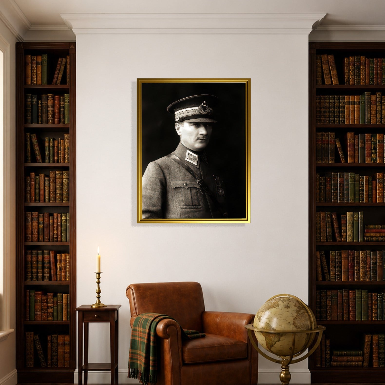 Mustafa Kemal Atatürk Askeri Üniformalı Portre Kanvas Tablo – Premium HD Baskı