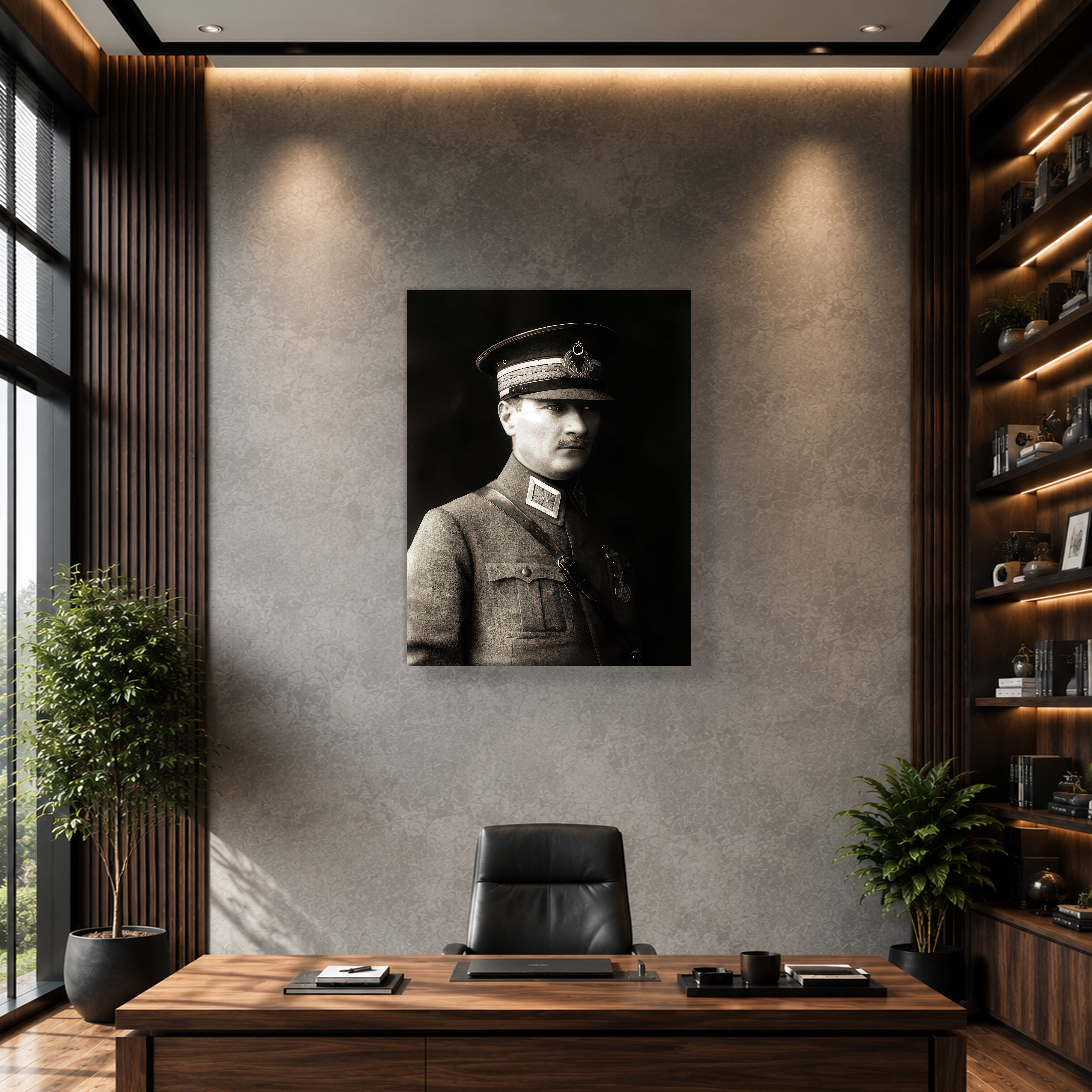 Mustafa Kemal Atatürk Askeri Üniformalı Portre Kanvas Tablo – Premium HD Baskı