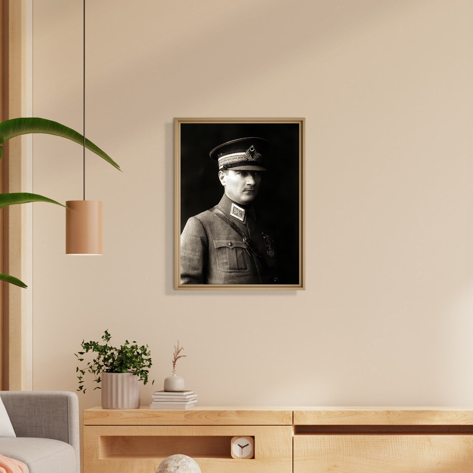 Mustafa Kemal Atatürk Askeri Üniformalı Portre Kanvas Tablo – Premium HD Baskı