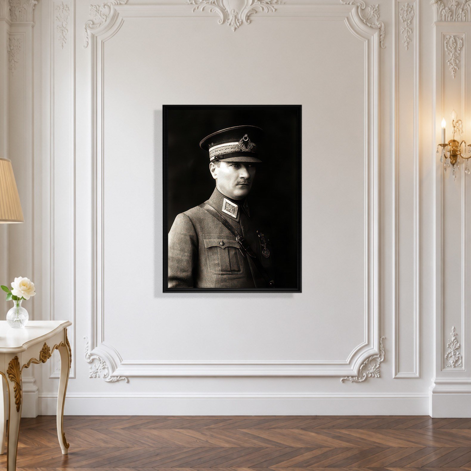 Mustafa Kemal Atatürk Askeri Üniformalı Portre Kanvas Tablo – Premium HD Baskı
