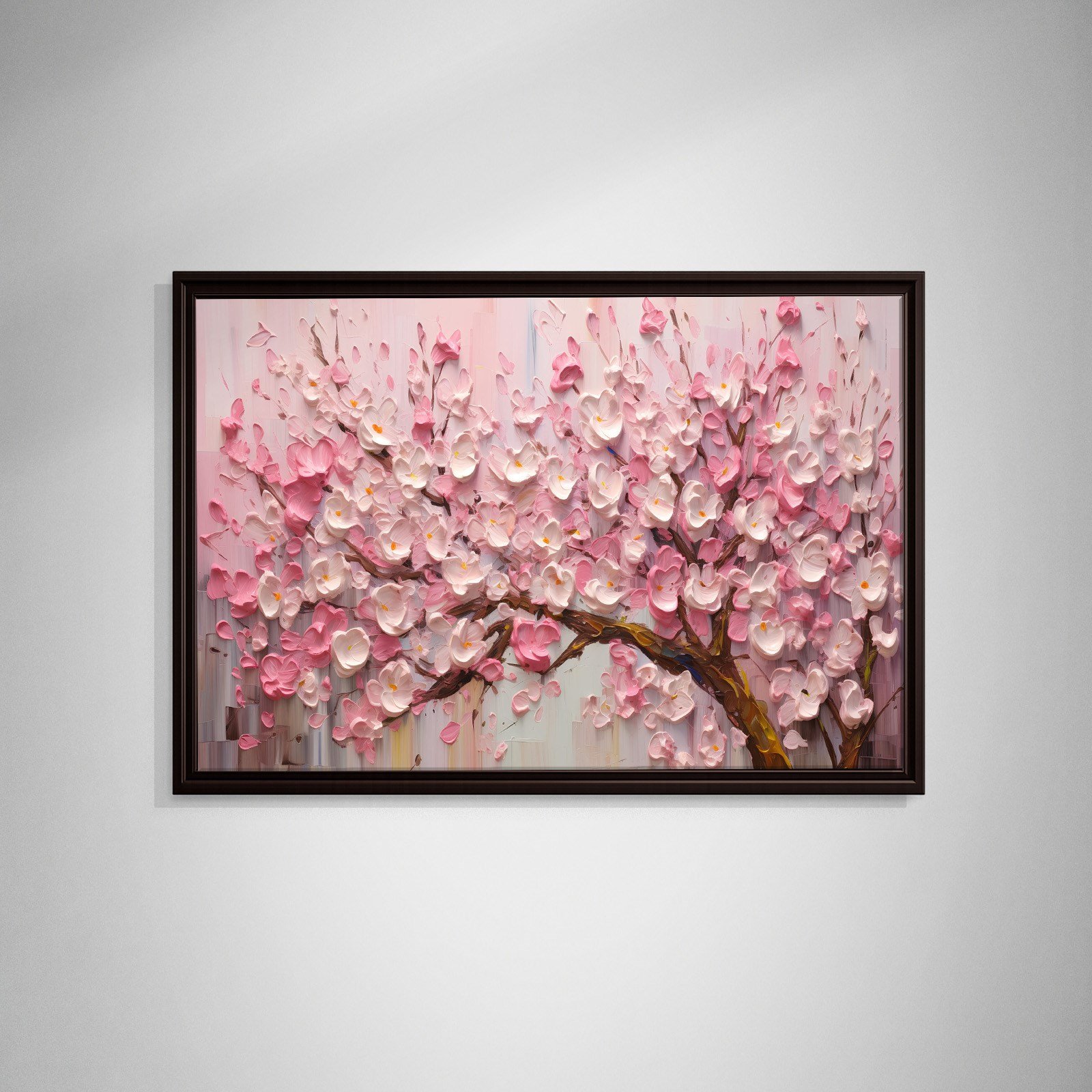 Pembe Sakura Çiçeği Kanvas Tablo | Romantik Premium Floral Duvar Sanatı