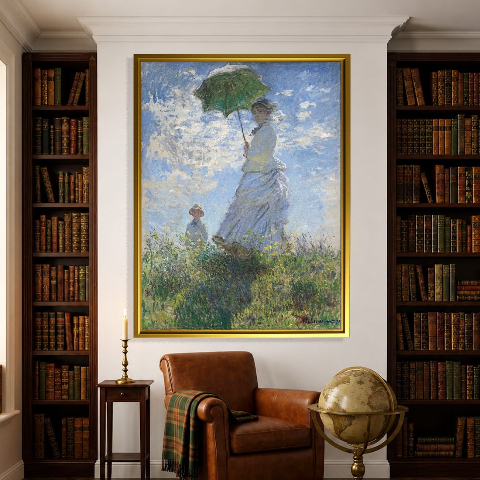 Şemsiyeli Kadın Kanvas Tablo – Claude Monet Woman with a Parasol Empresyonist Sanat Eseri