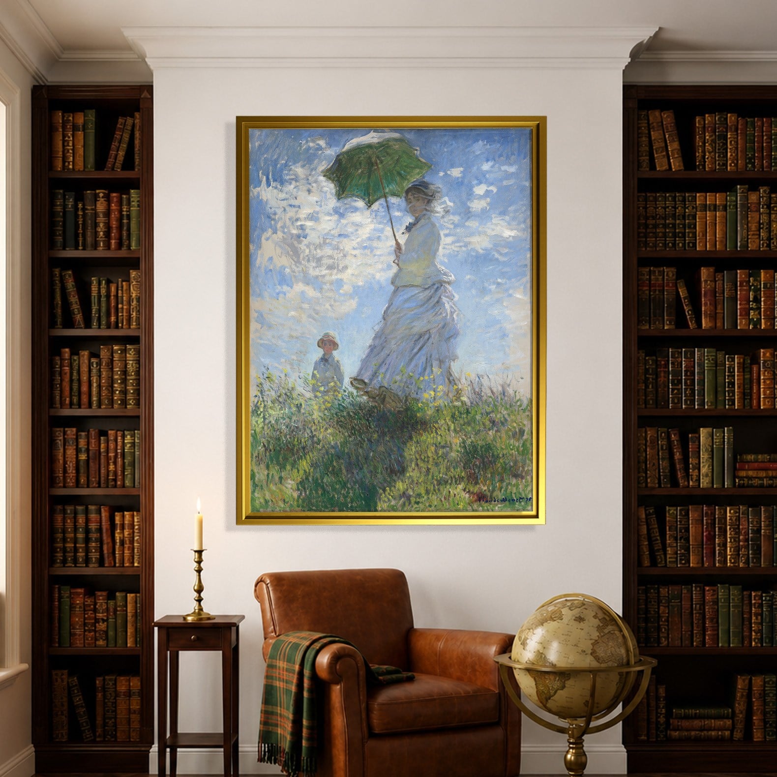 Şemsiyeli Kadın Kanvas Tablo – Claude Monet Woman with a Parasol Empresyonist Sanat Eseri