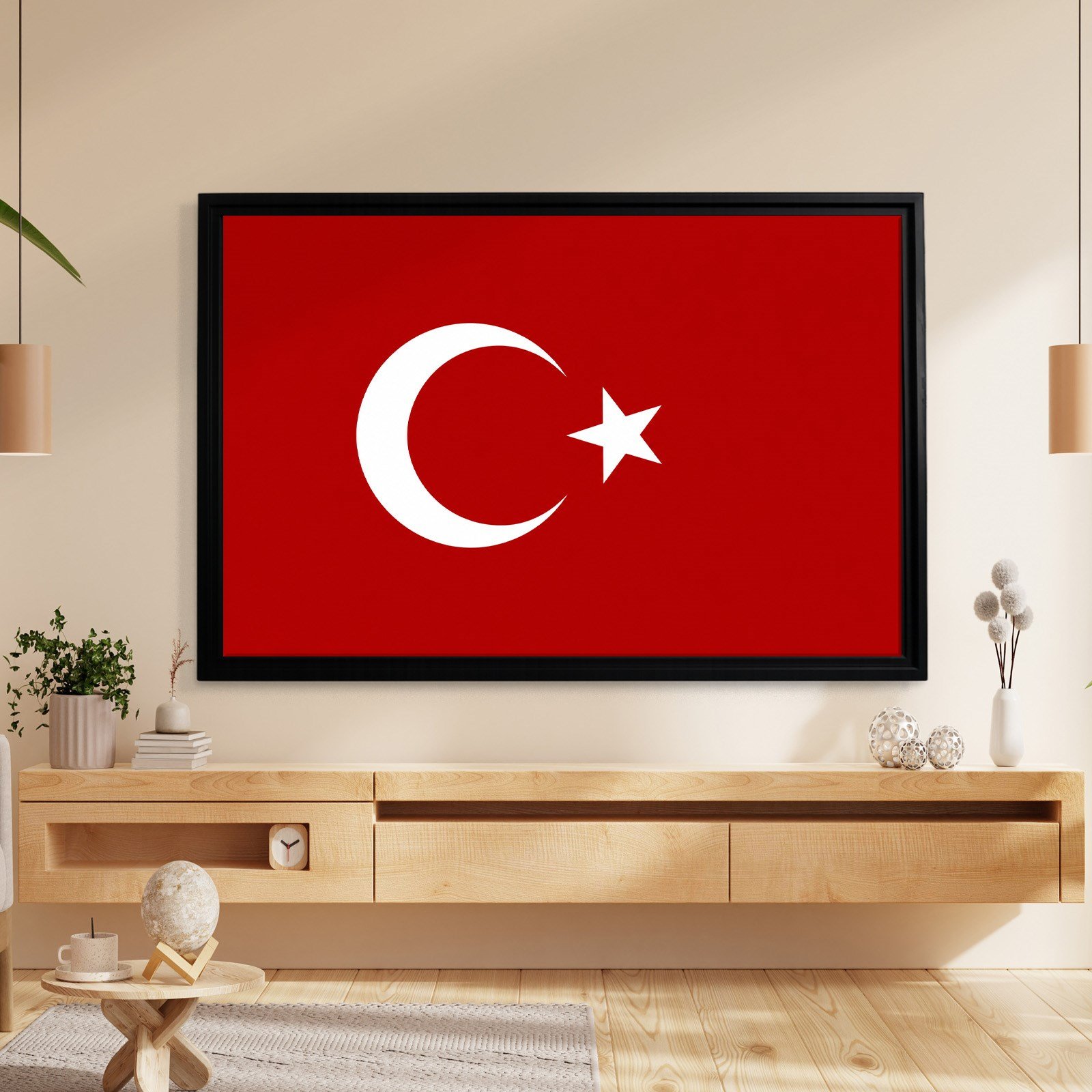 Türk Bayrağı Kanvas Tablo – Şanlı Ay Yıldız Duvar Dekoru