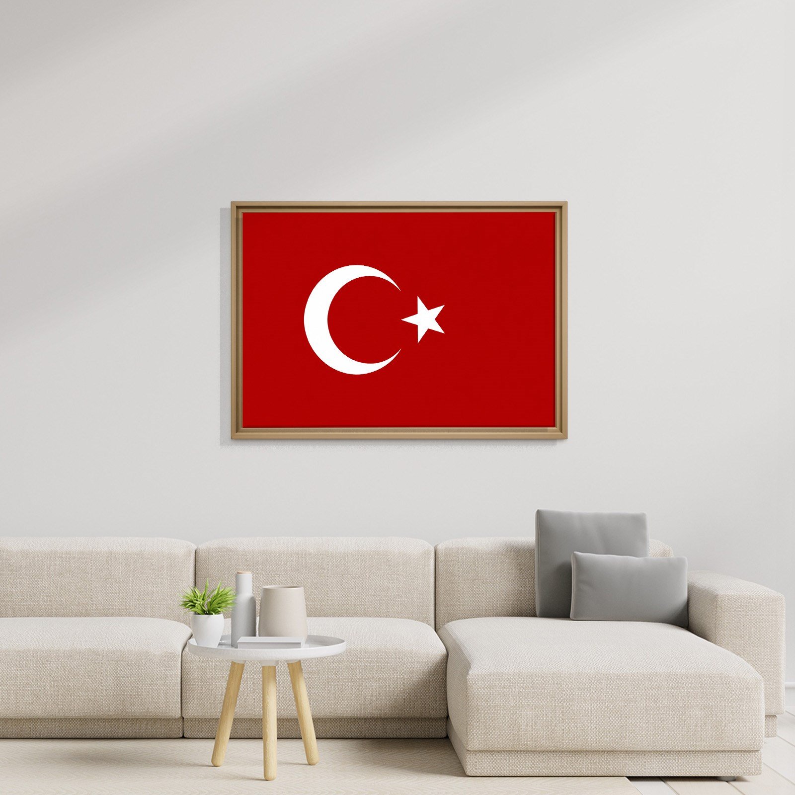 Türk Bayrağı Kanvas Tablo – Şanlı Ay Yıldız Duvar Dekoru