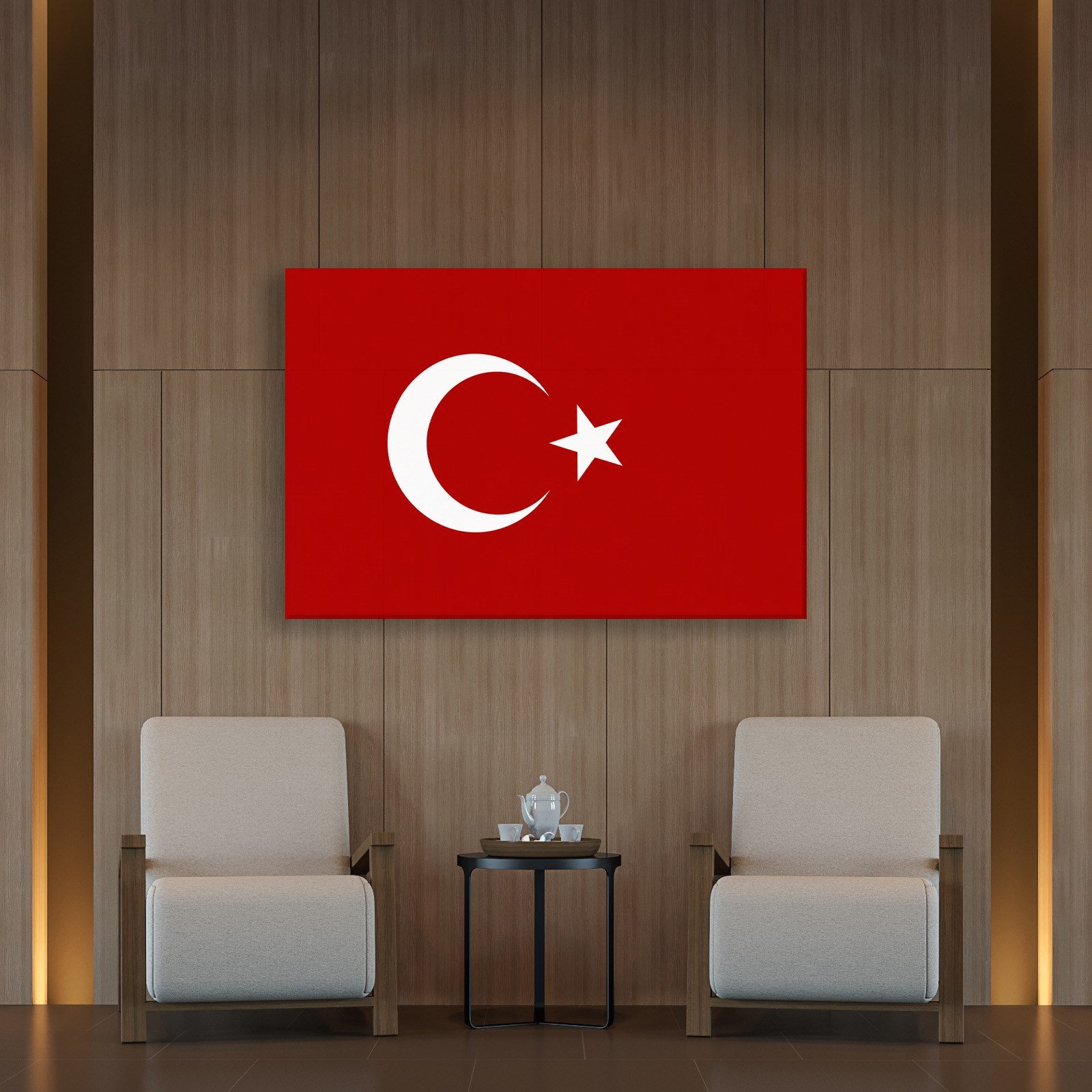 Türk Bayrağı Kanvas Tablo – Şanlı Ay Yıldız Duvar Dekoru