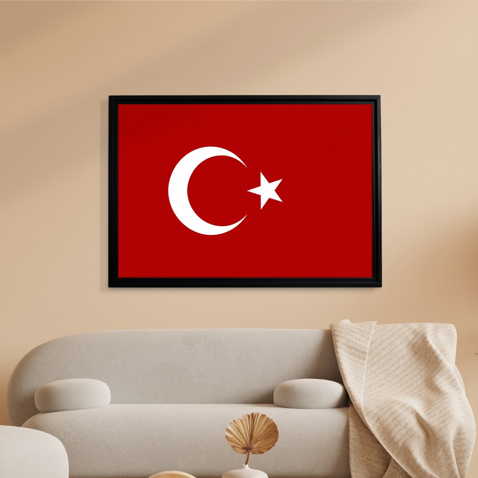 Türk Bayrağı Kanvas Tablo – Şanlı Ay Yıldız Duvar Dekoru