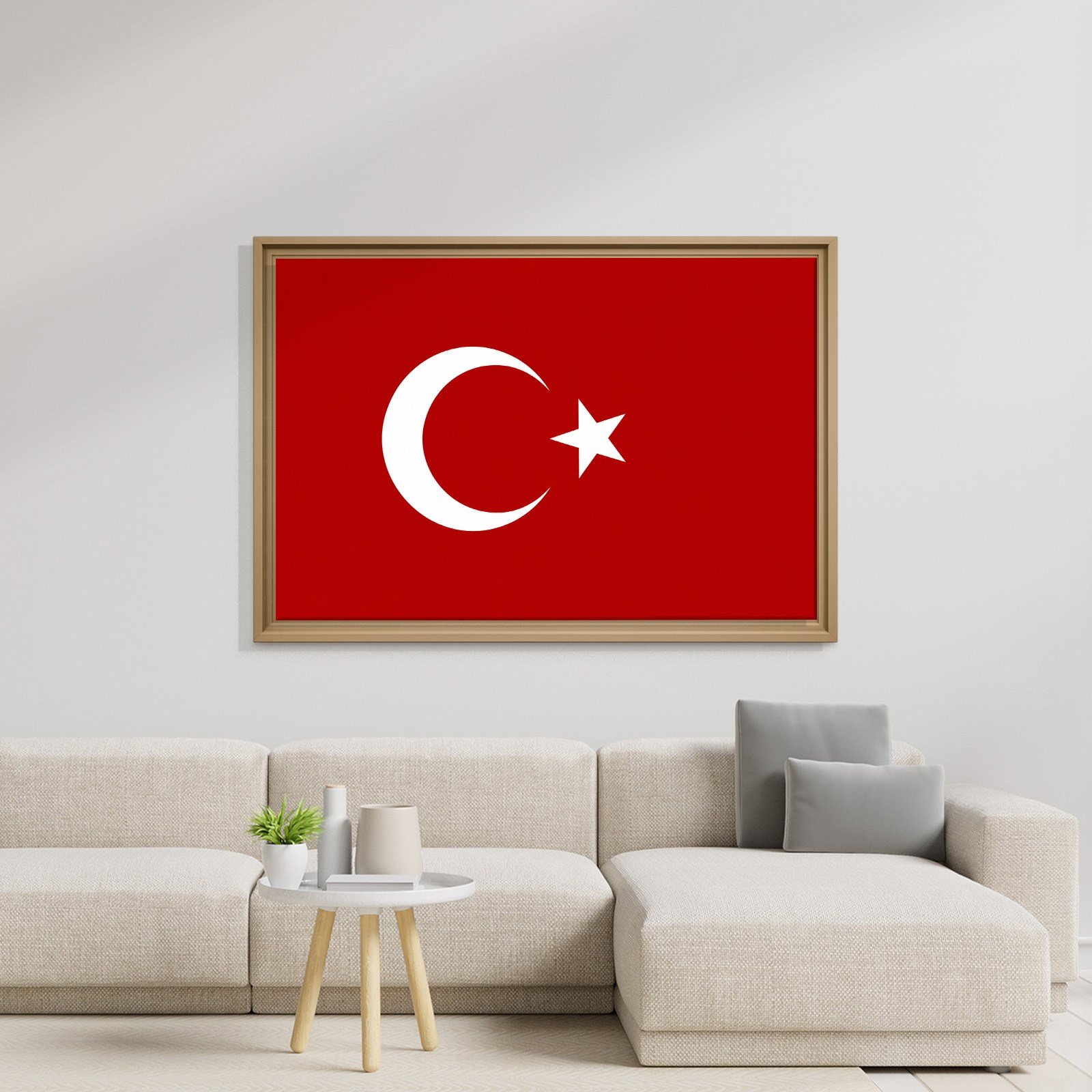 Türk Bayrağı Kanvas Tablo – Şanlı Ay Yıldız Duvar Dekoru