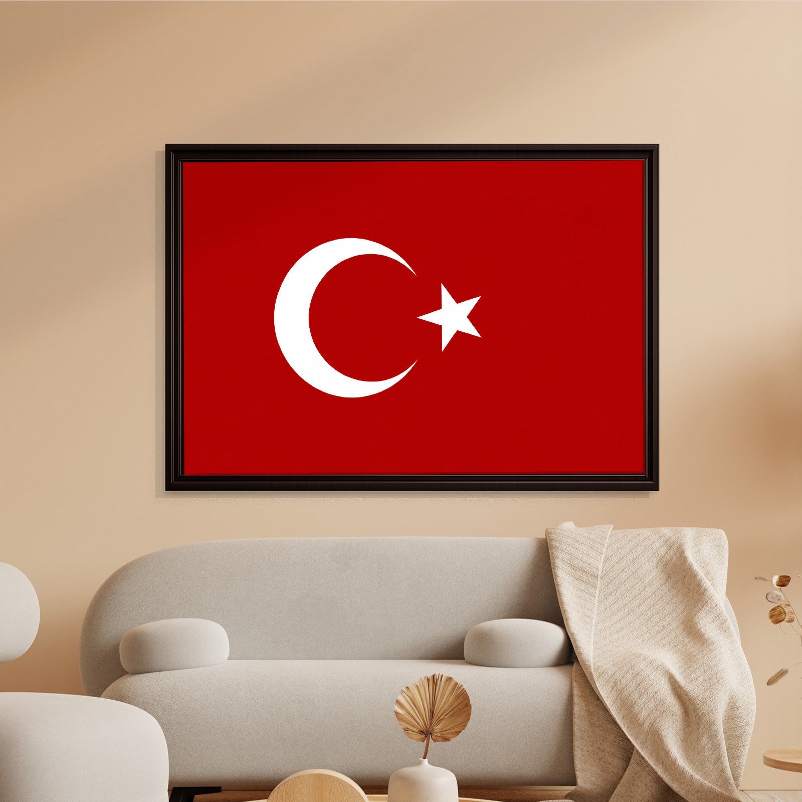 Türk Bayrağı Kanvas Tablo – Şanlı Ay Yıldız Duvar Dekoru