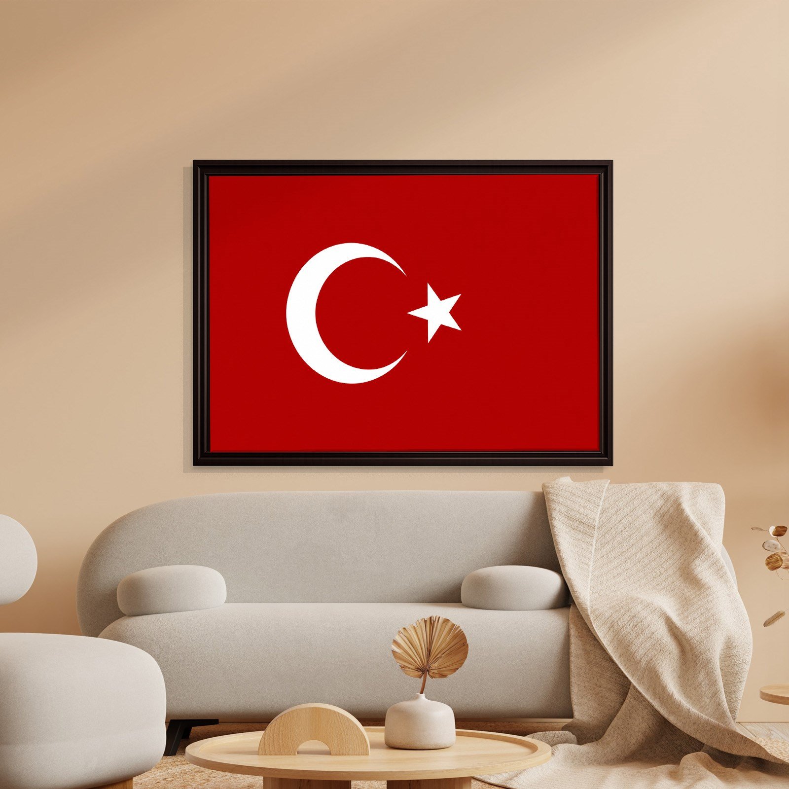 Türk Bayrağı Kanvas Tablo – Şanlı Ay Yıldız Duvar Dekoru