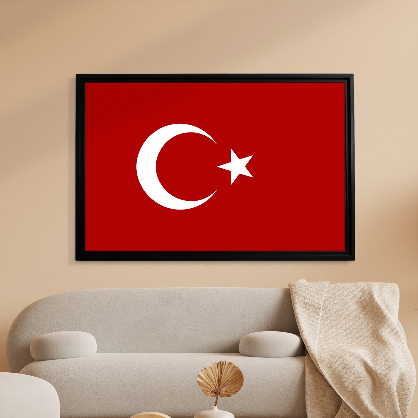Türk Bayrağı Kanvas Tablo – Şanlı Ay Yıldız Duvar Dekoru