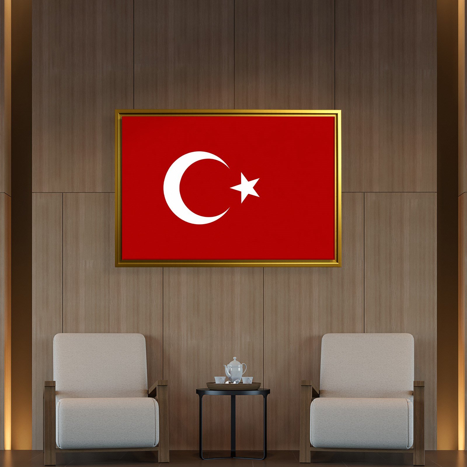 Türk Bayrağı Kanvas Tablo – Şanlı Ay Yıldız Duvar Dekoru