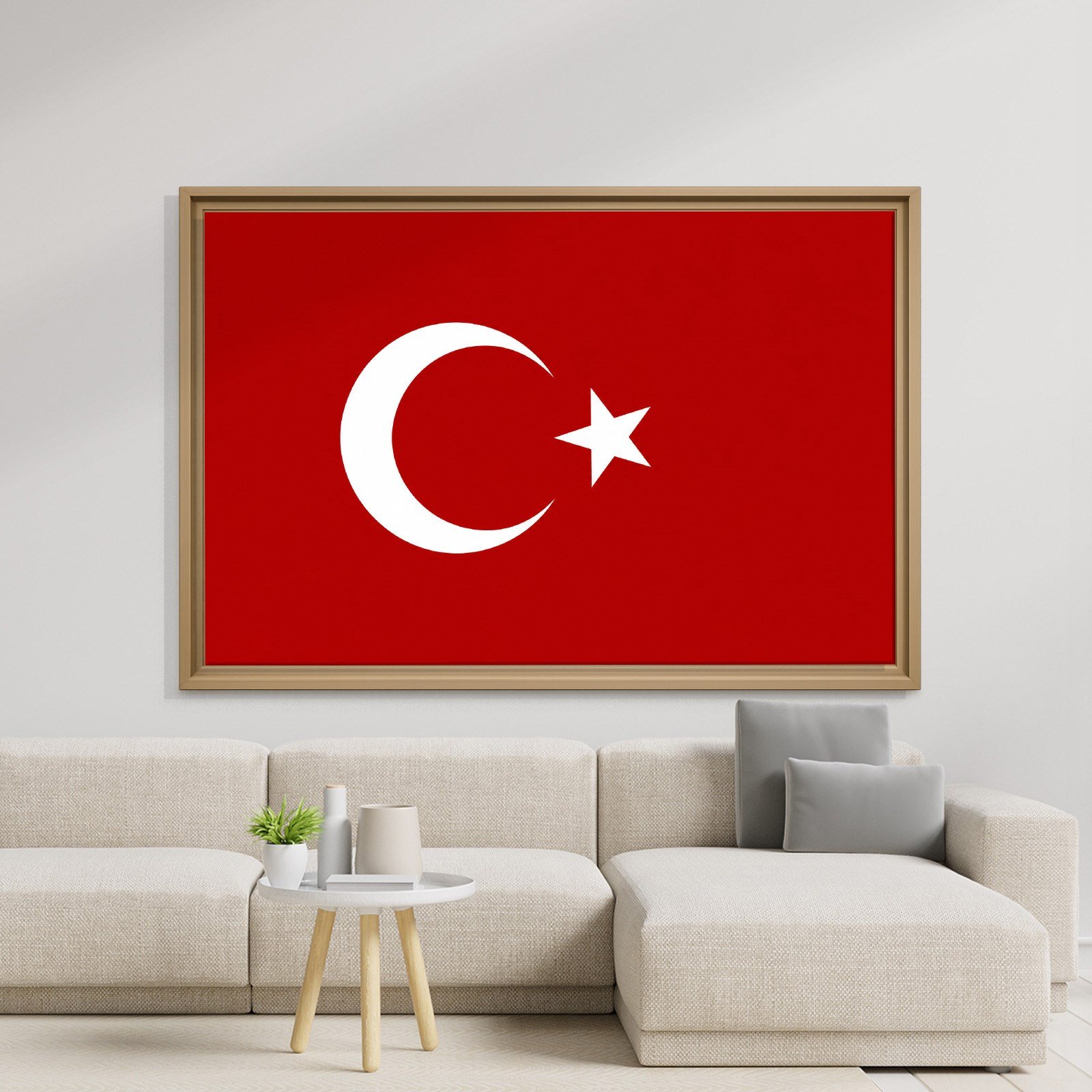 Türk Bayrağı Kanvas Tablo – Şanlı Ay Yıldız Duvar Dekoru