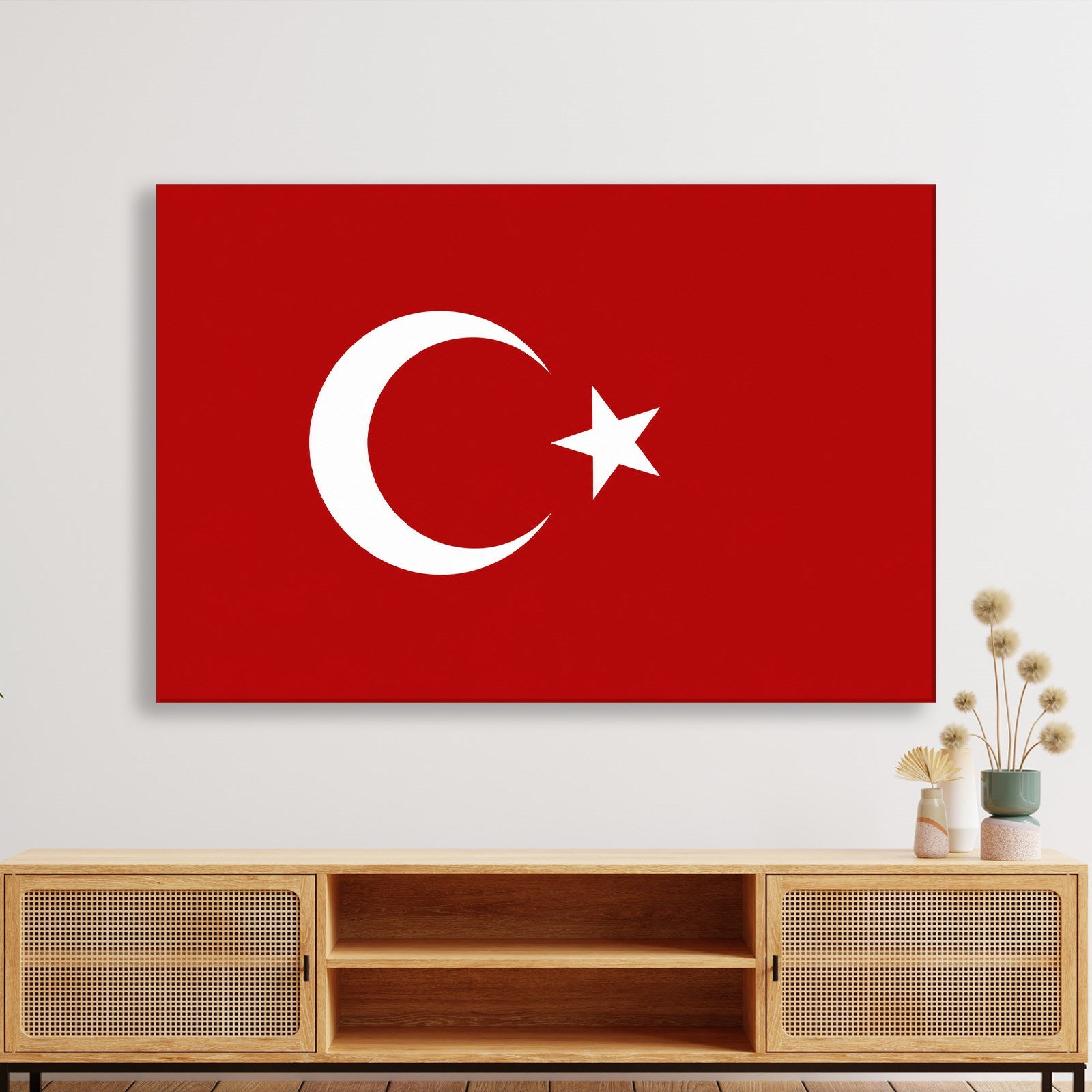 Türk Bayrağı Kanvas Tablo – Şanlı Ay Yıldız Duvar Dekoru