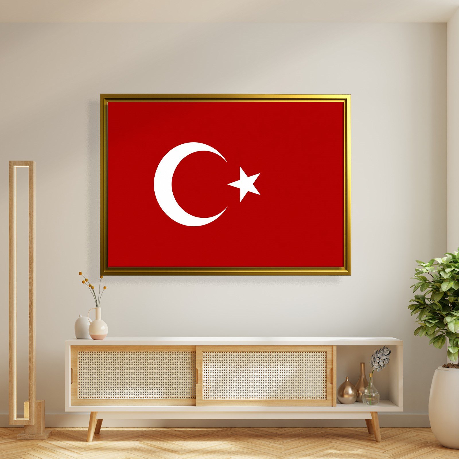 Türk Bayrağı Kanvas Tablo – Şanlı Ay Yıldız Duvar Dekoru