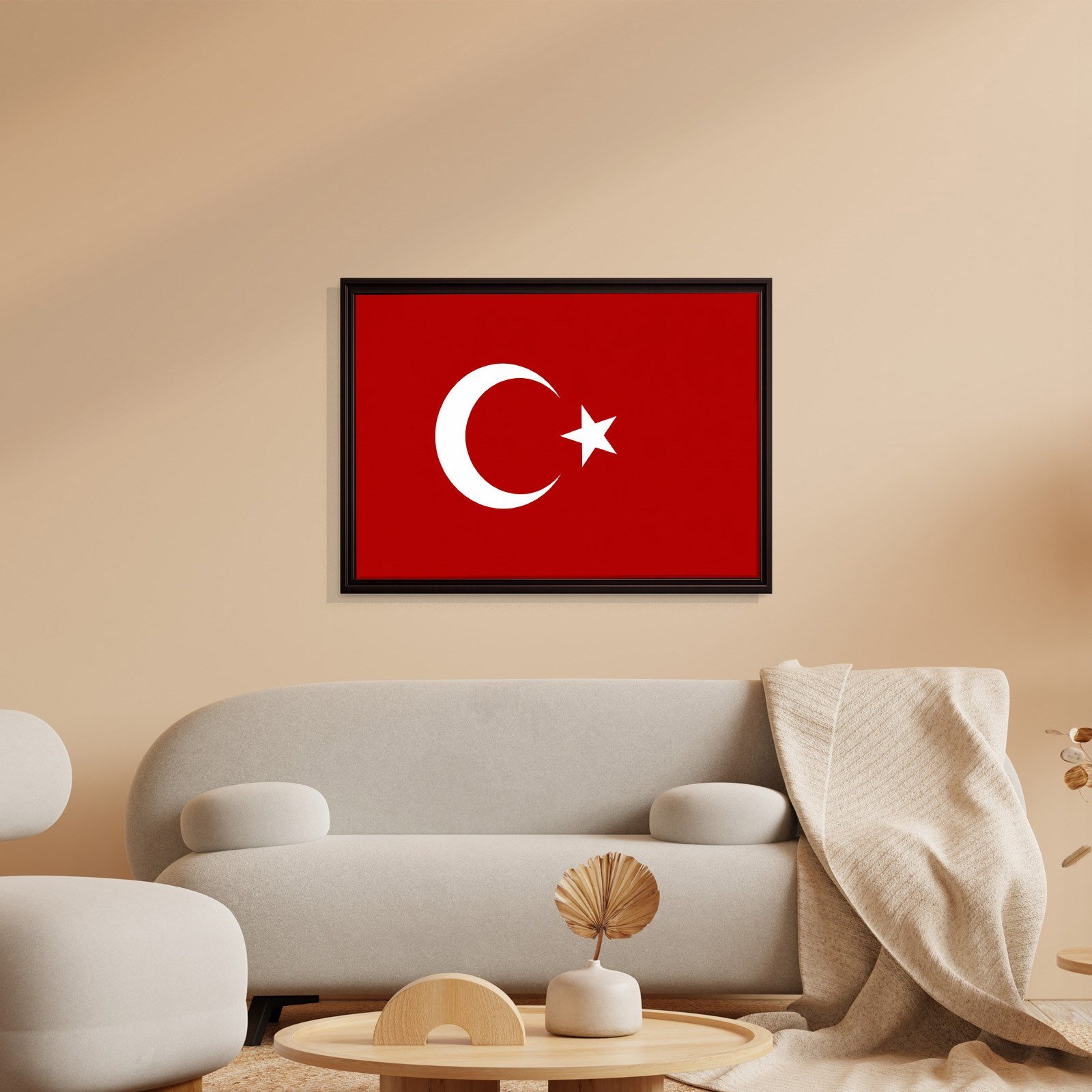 Türk Bayrağı Kanvas Tablo – Şanlı Ay Yıldız Duvar Dekoru