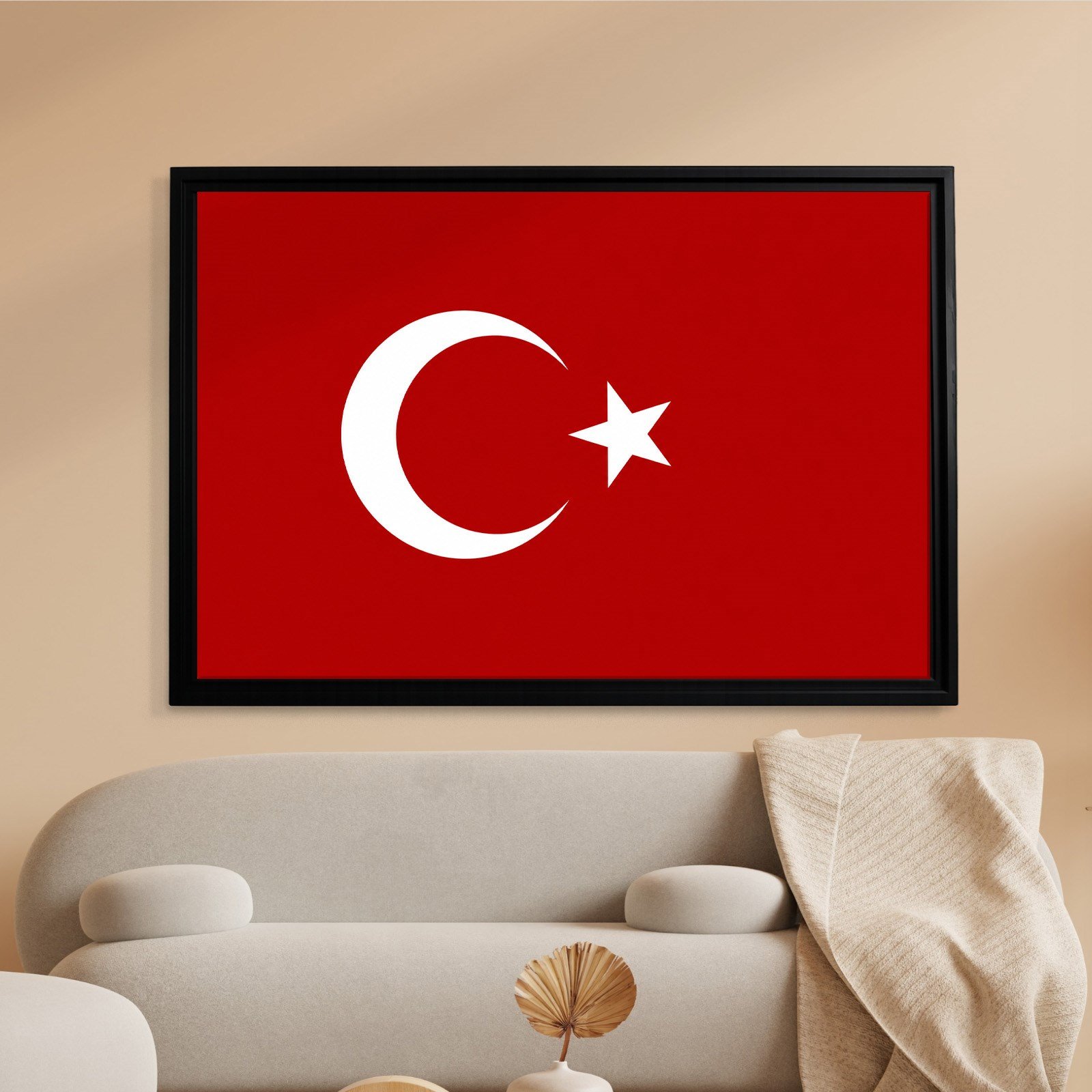 Türk Bayrağı Kanvas Tablo – Şanlı Ay Yıldız Duvar Dekoru