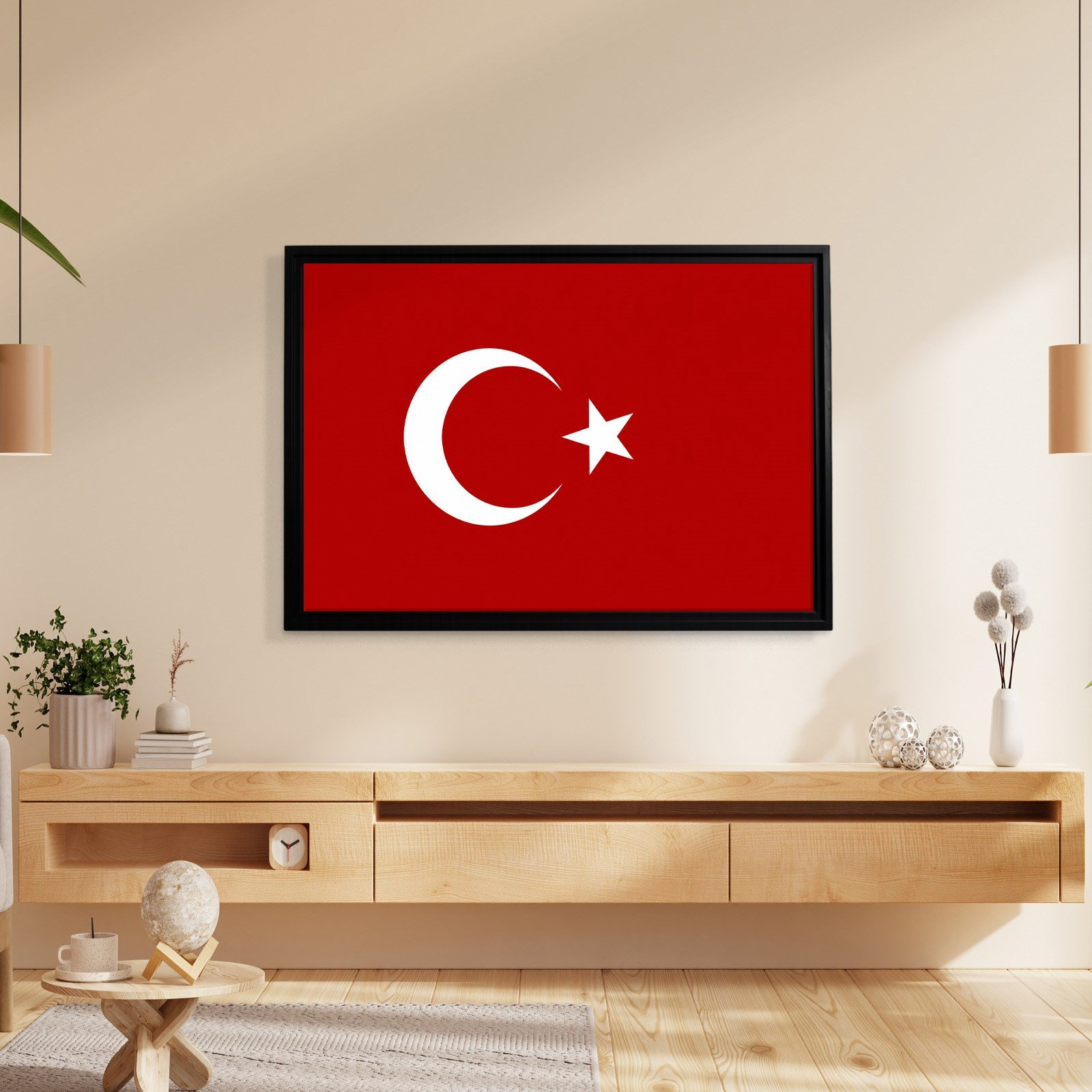 Türk Bayrağı Kanvas Tablo – Şanlı Ay Yıldız Duvar Dekoru