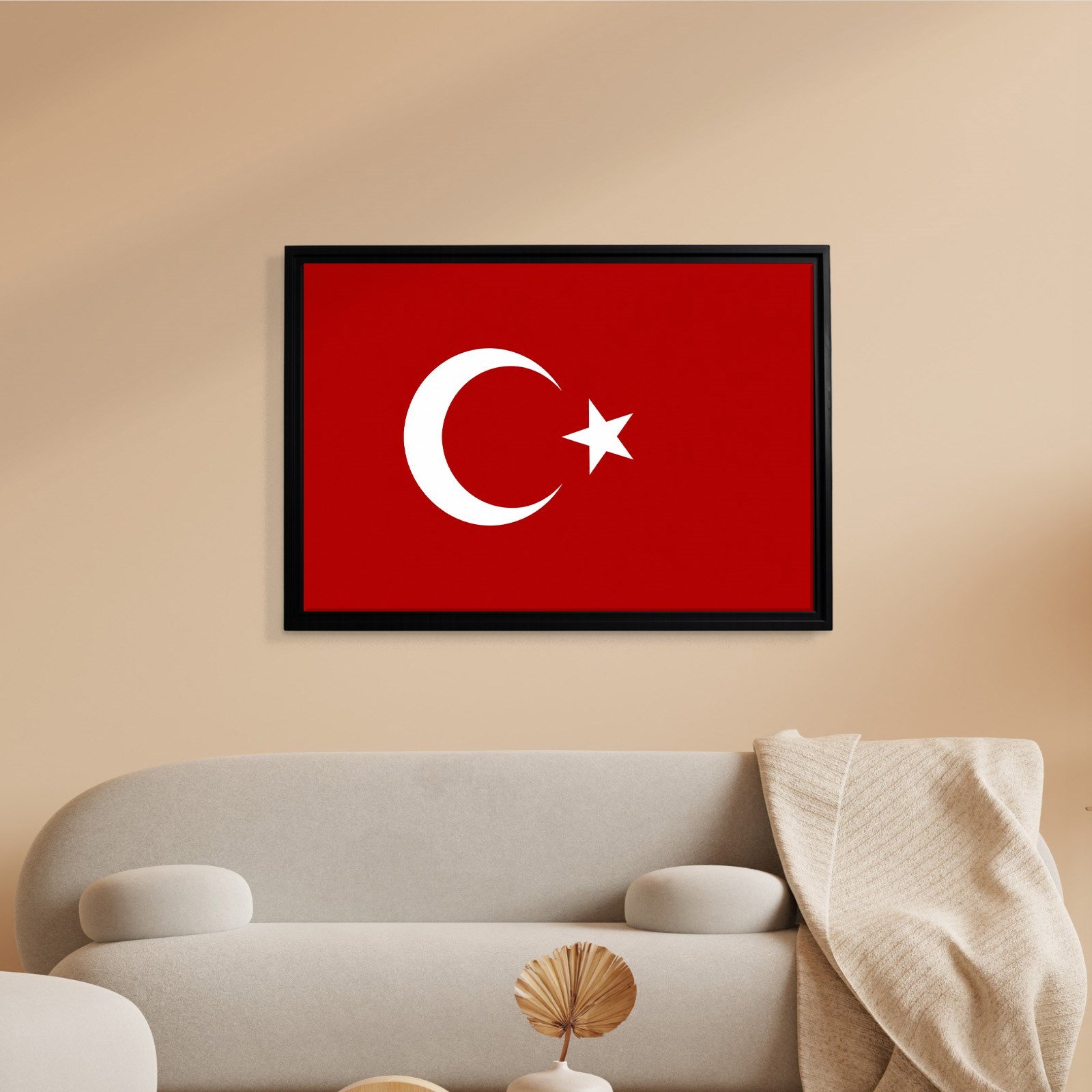 Türk Bayrağı Kanvas Tablo – Şanlı Ay Yıldız Duvar Dekoru