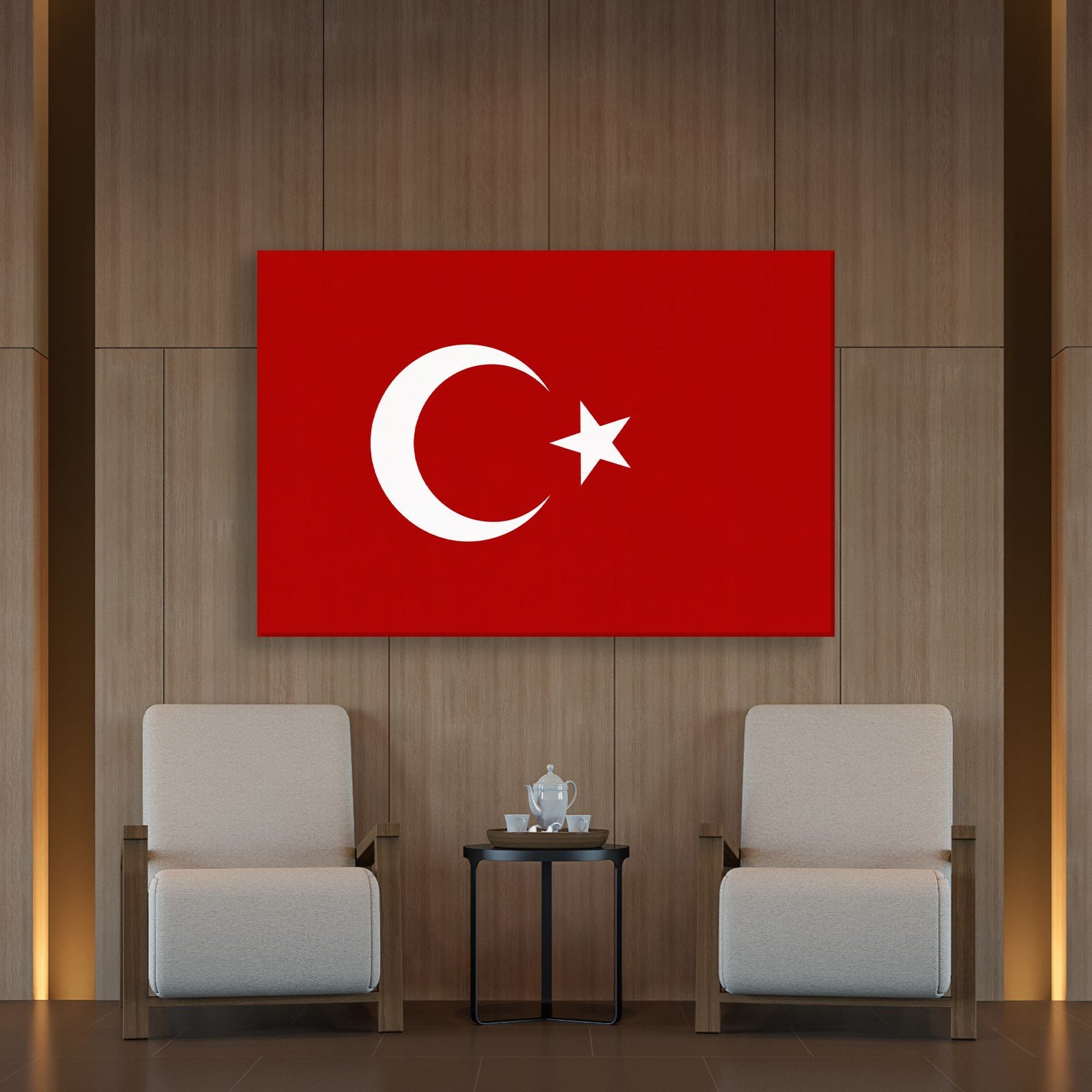 Türk Bayrağı Kanvas Tablo – Şanlı Ay Yıldız Duvar Dekoru