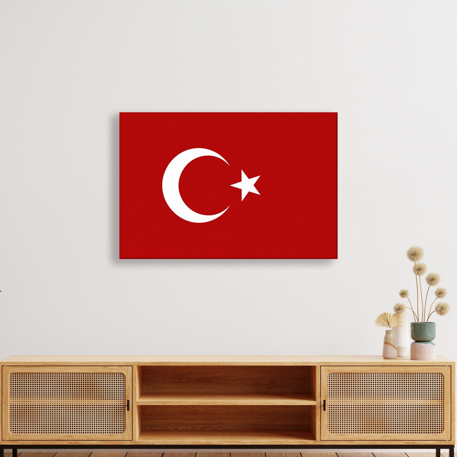 Türk Bayrağı Kanvas Tablo – Şanlı Ay Yıldız Duvar Dekoru