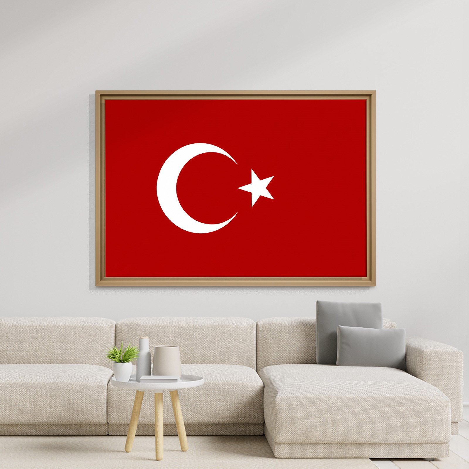 Türk Bayrağı Kanvas Tablo – Şanlı Ay Yıldız Duvar Dekoru