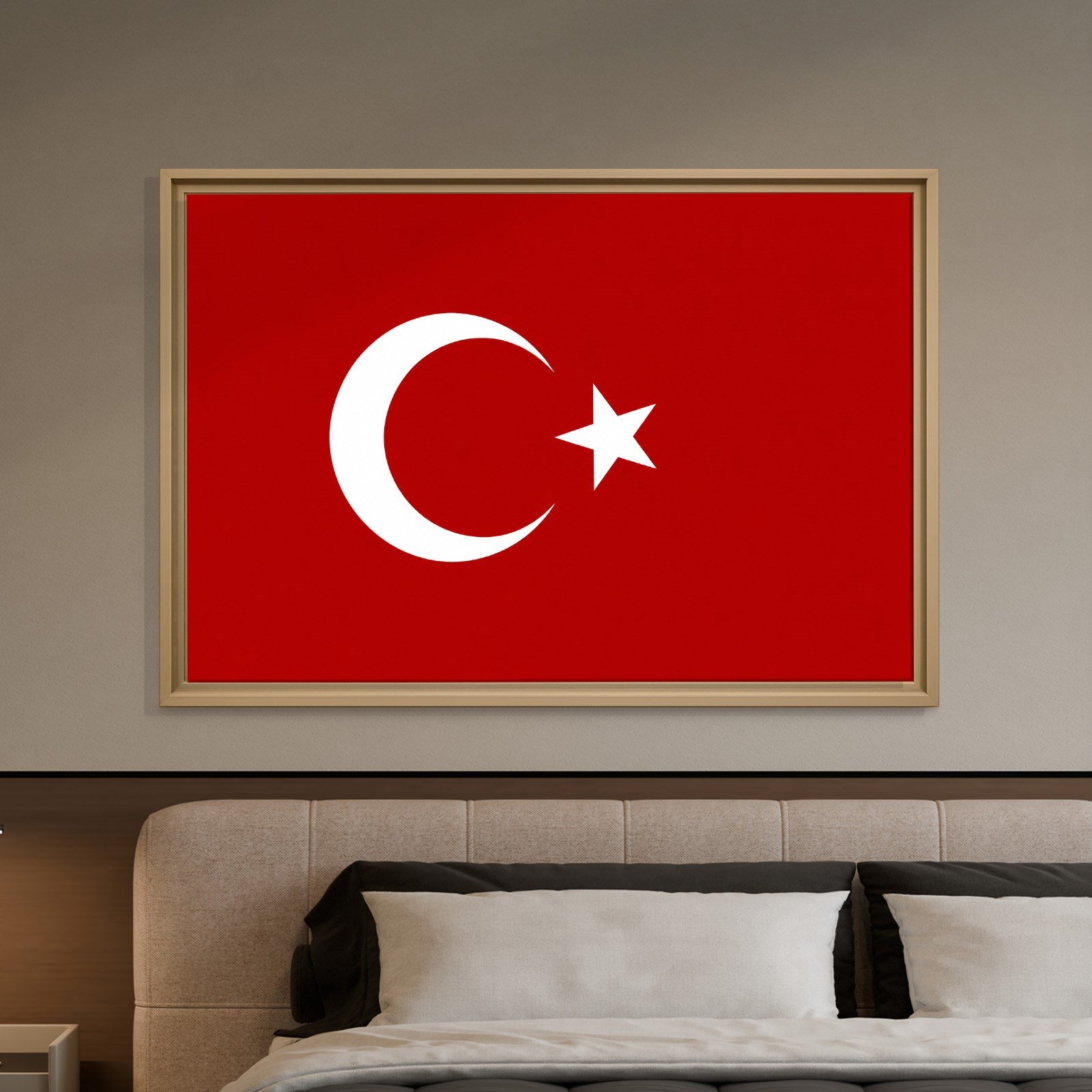 Türk Bayrağı Kanvas Tablo – Şanlı Ay Yıldız Duvar Dekoru