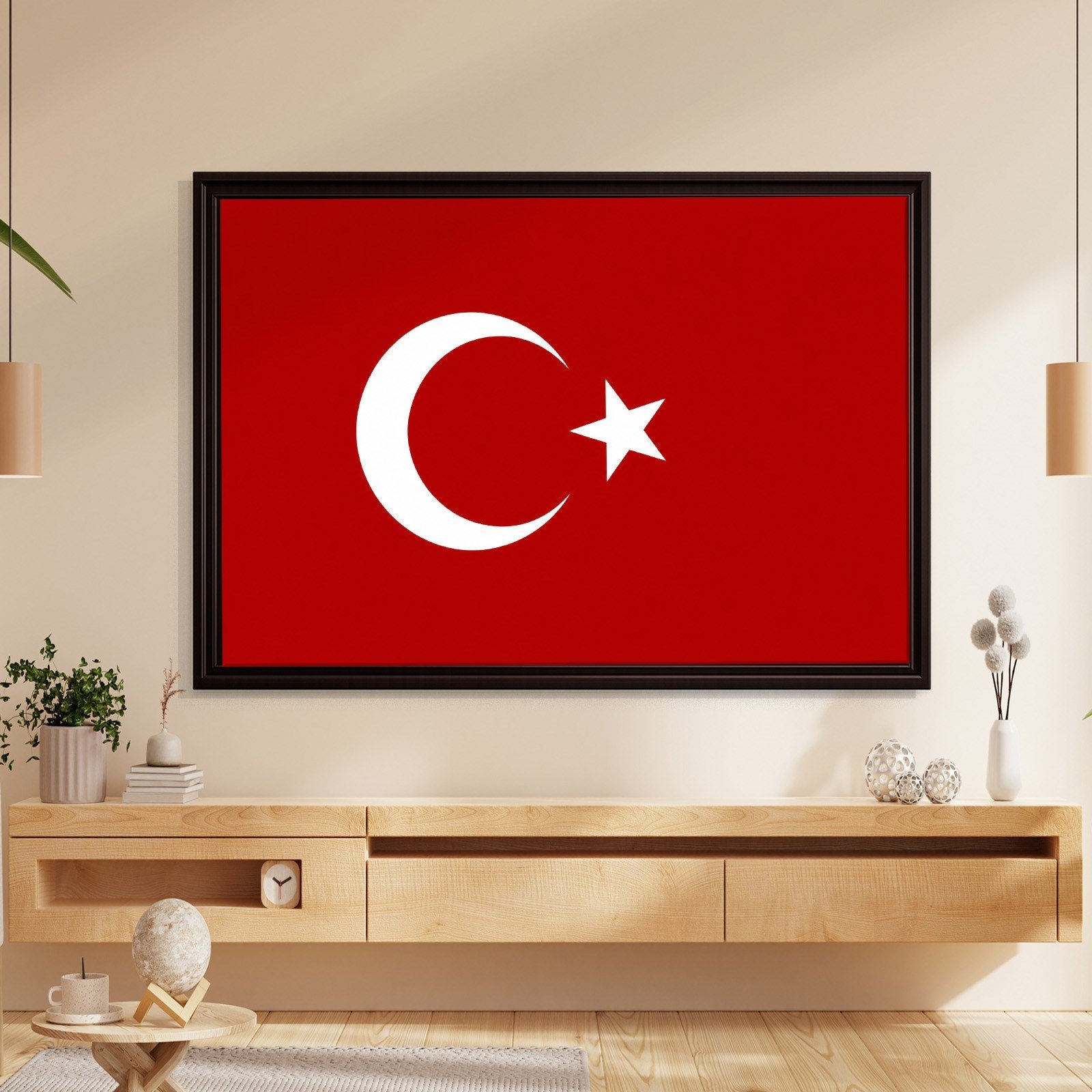 Türk Bayrağı Kanvas Tablo – Şanlı Ay Yıldız Duvar Dekoru