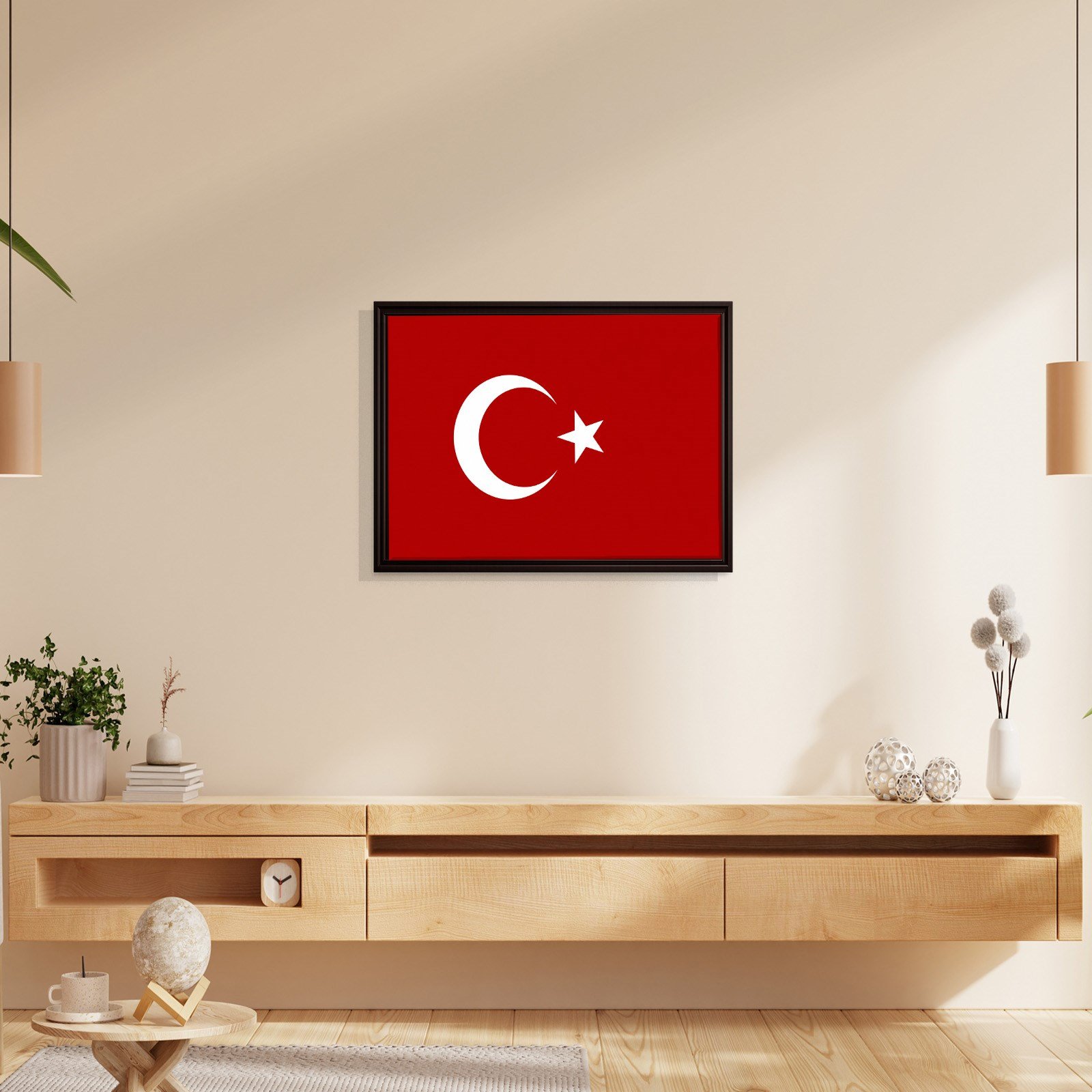 Türk Bayrağı Kanvas Tablo – Şanlı Ay Yıldız Duvar Dekoru