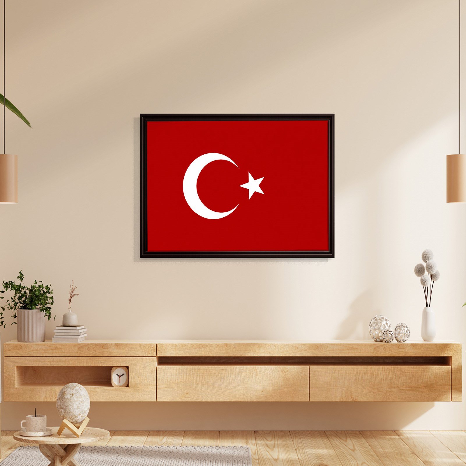 Türk Bayrağı Kanvas Tablo – Şanlı Ay Yıldız Duvar Dekoru