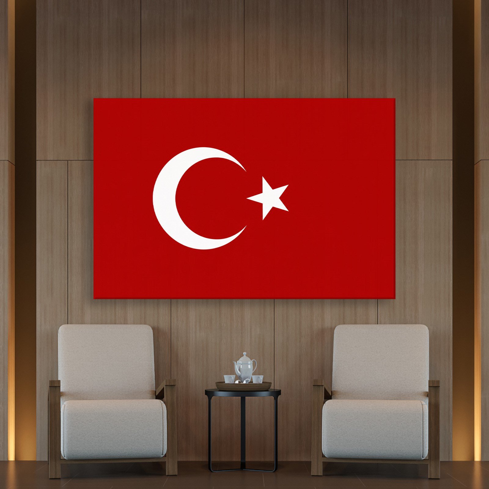 Türk Bayrağı Kanvas Tablo – Şanlı Ay Yıldız Duvar Dekoru