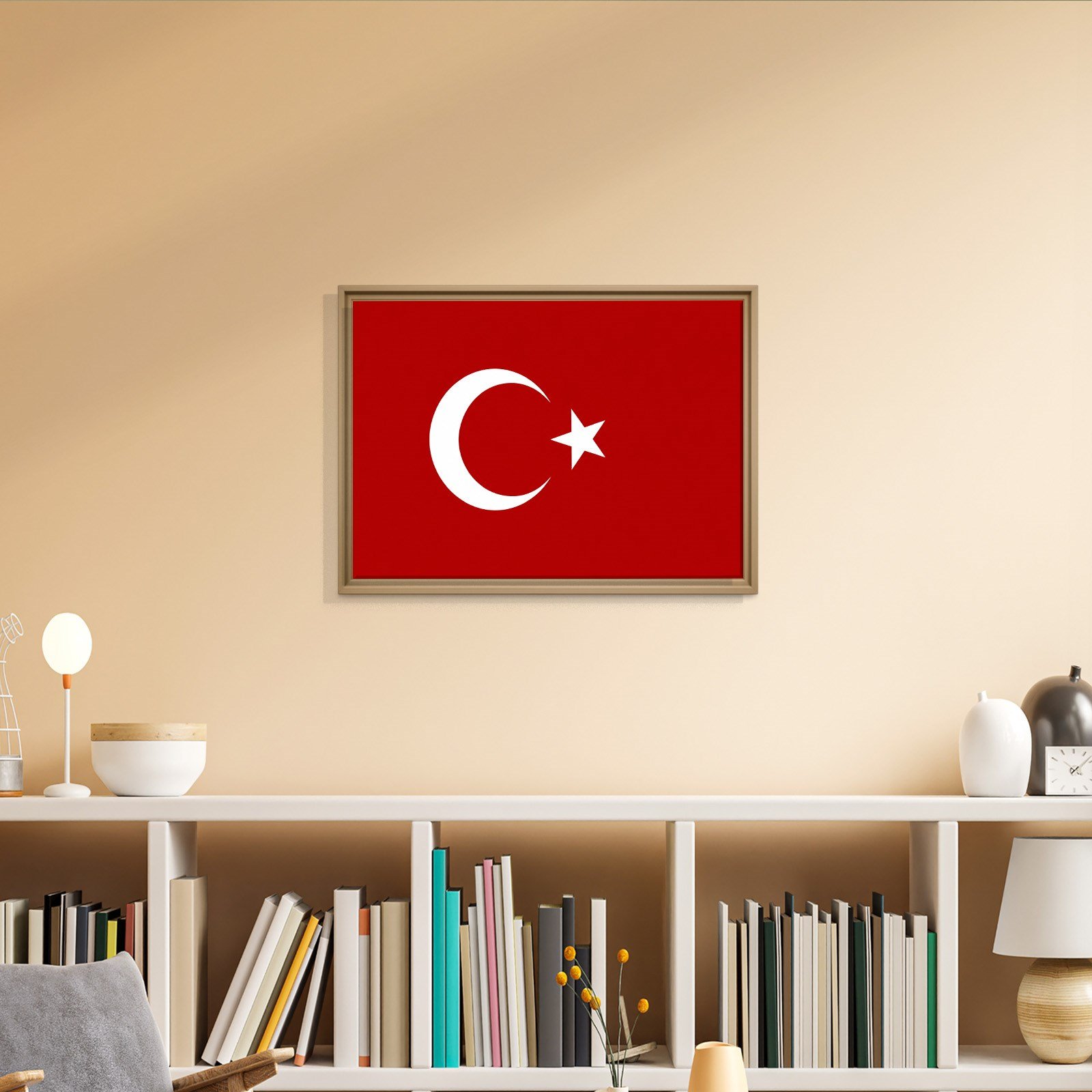 Türk Bayrağı Kanvas Tablo – Şanlı Ay Yıldız Duvar Dekoru