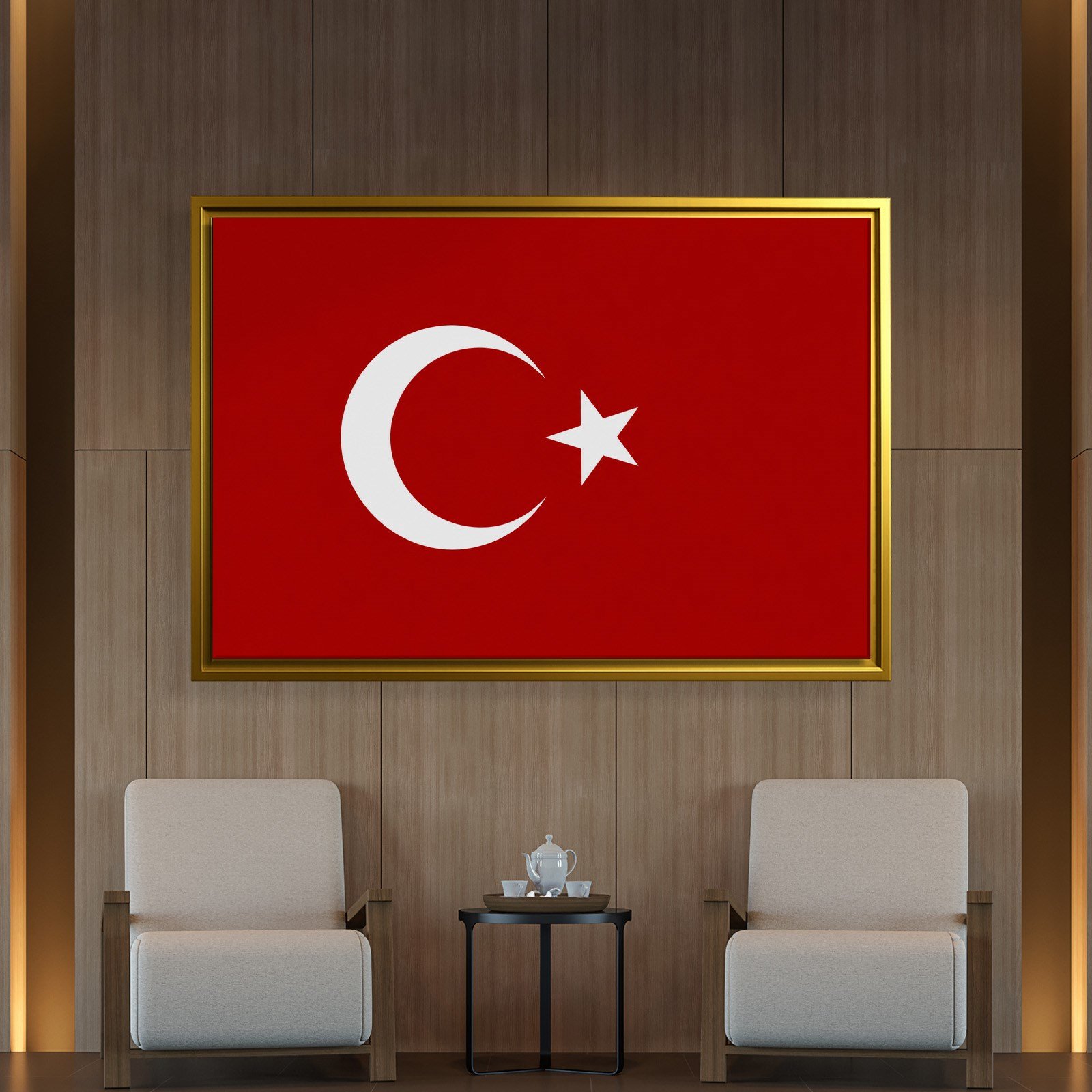 Türk Bayrağı Kanvas Tablo – Şanlı Ay Yıldız Duvar Dekoru