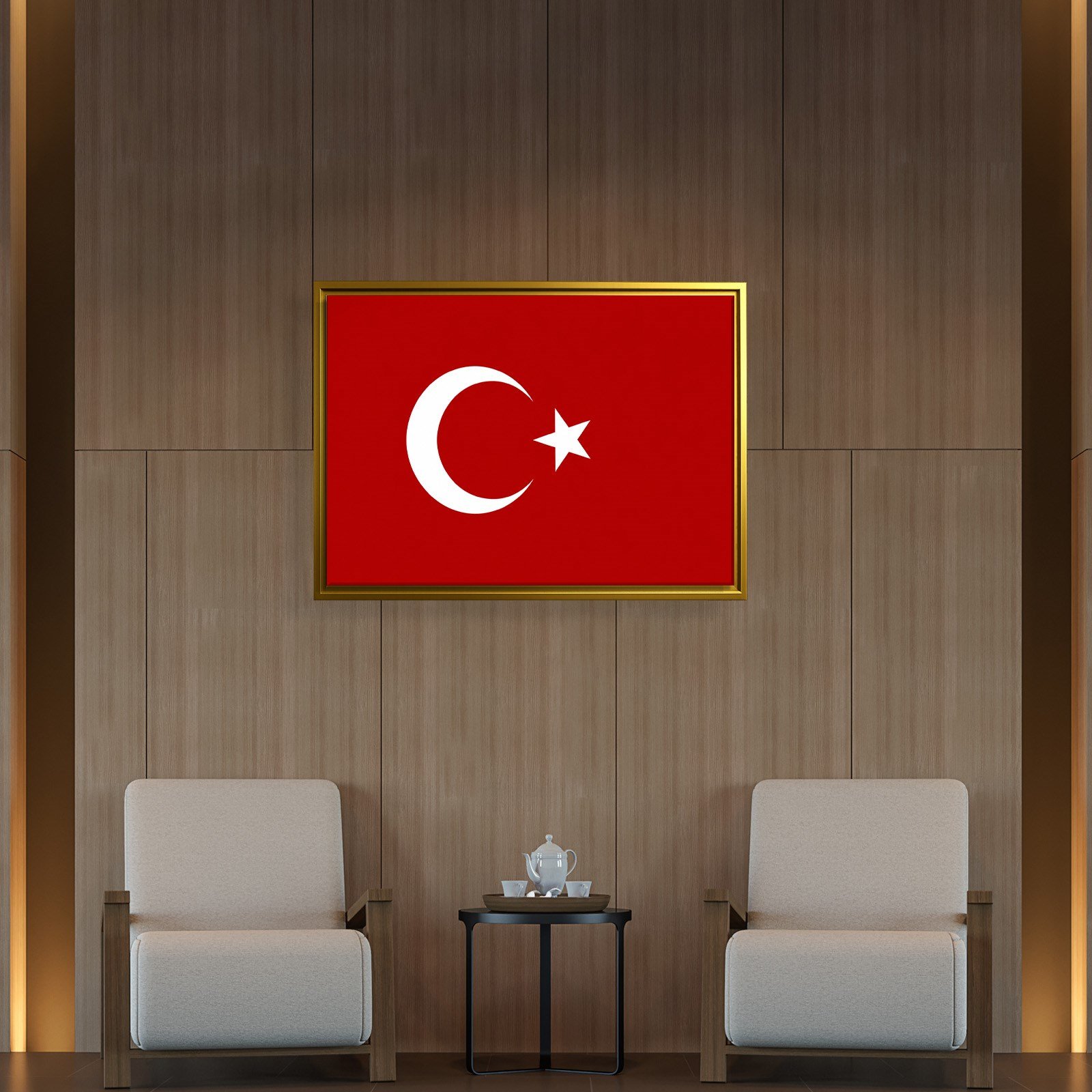 Türk Bayrağı Kanvas Tablo – Şanlı Ay Yıldız Duvar Dekoru