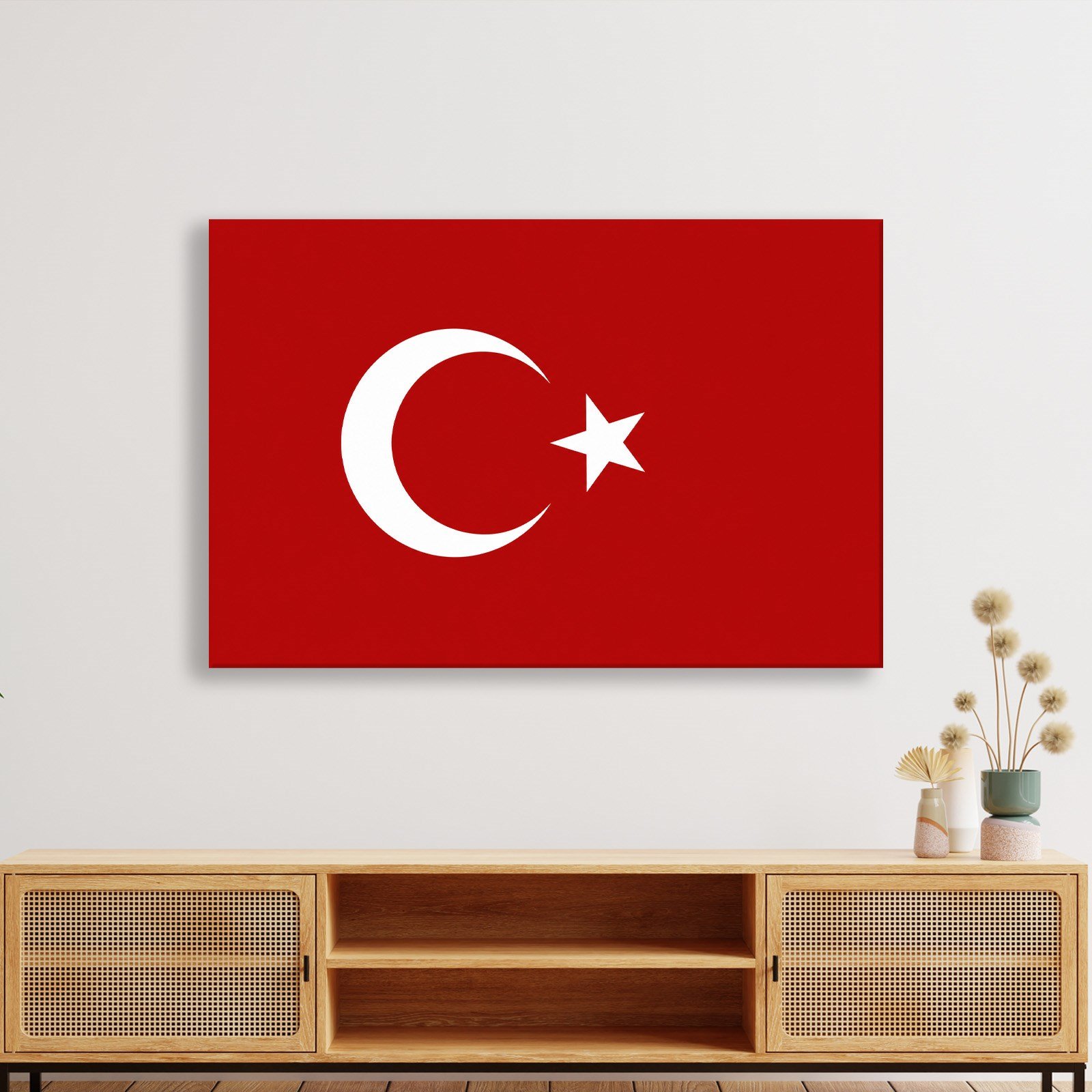 Türk Bayrağı Kanvas Tablo – Şanlı Ay Yıldız Duvar Dekoru