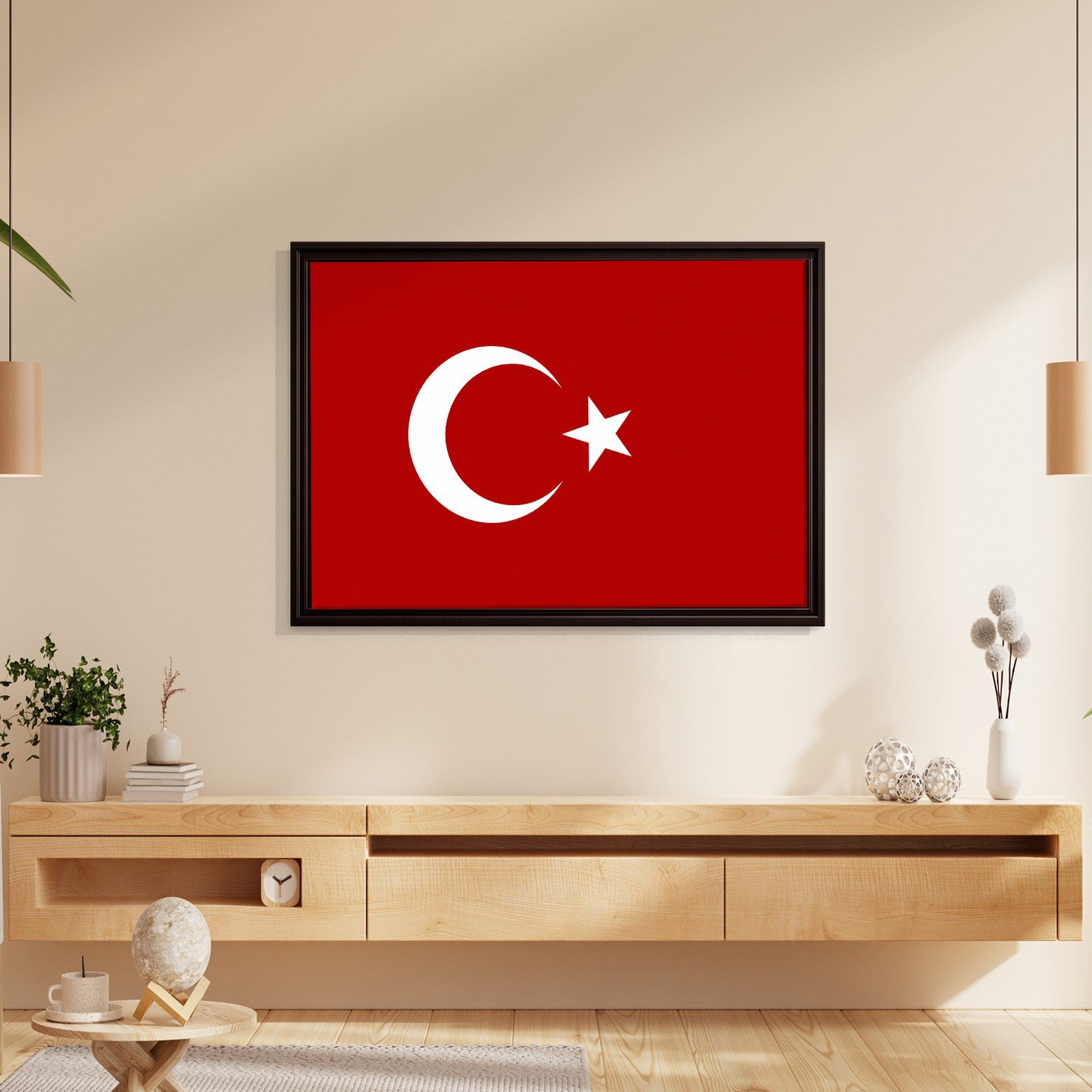 Türk Bayrağı Kanvas Tablo – Şanlı Ay Yıldız Duvar Dekoru