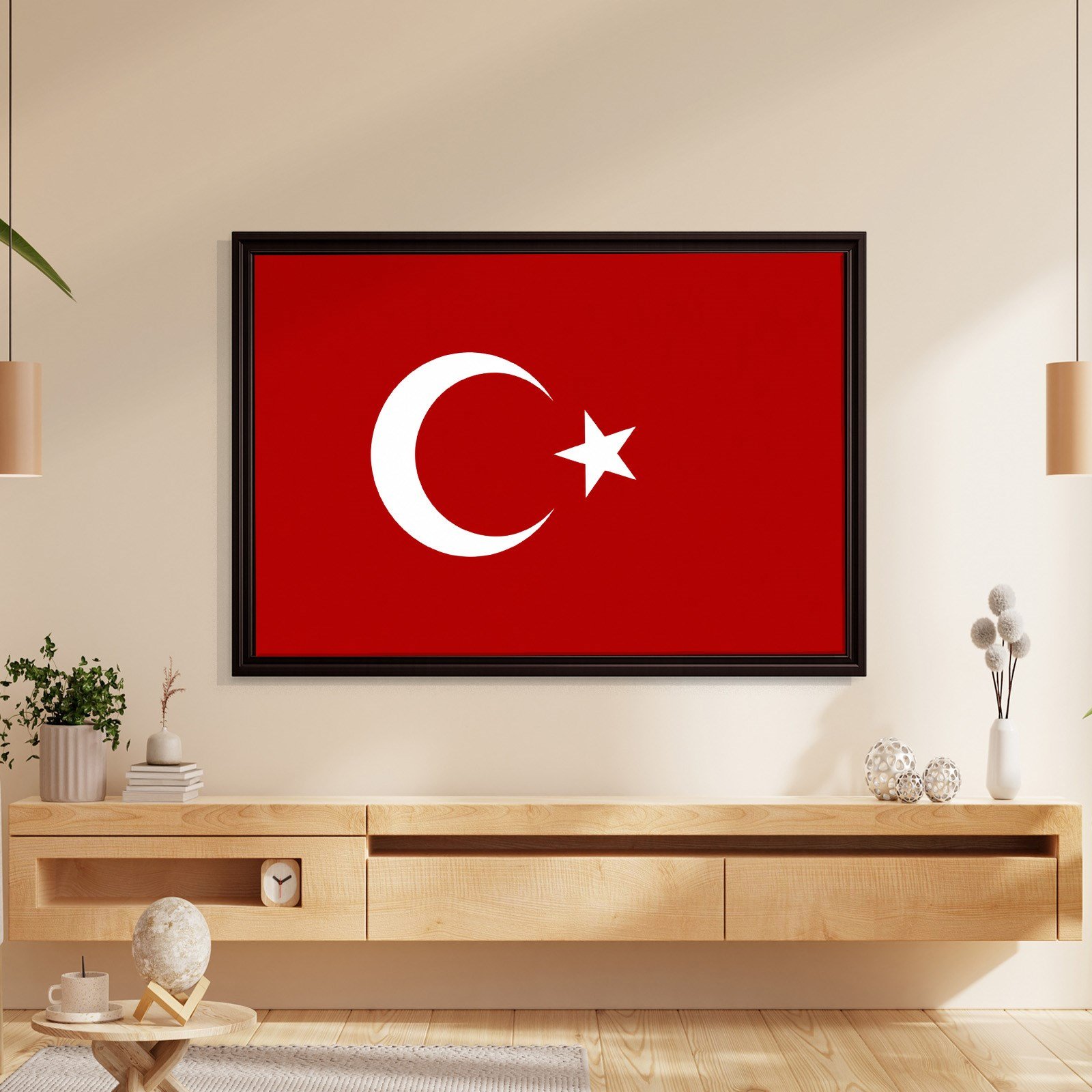 Türk Bayrağı Kanvas Tablo – Şanlı Ay Yıldız Duvar Dekoru
