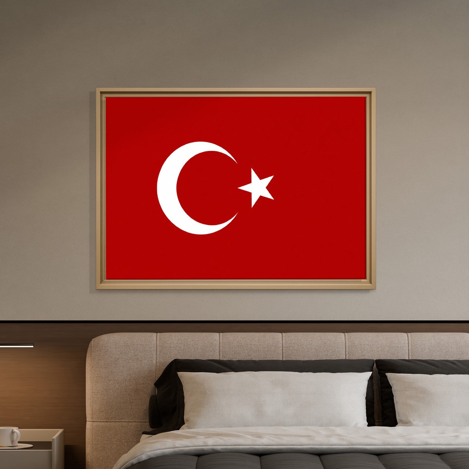 Türk Bayrağı Kanvas Tablo – Şanlı Ay Yıldız Duvar Dekoru