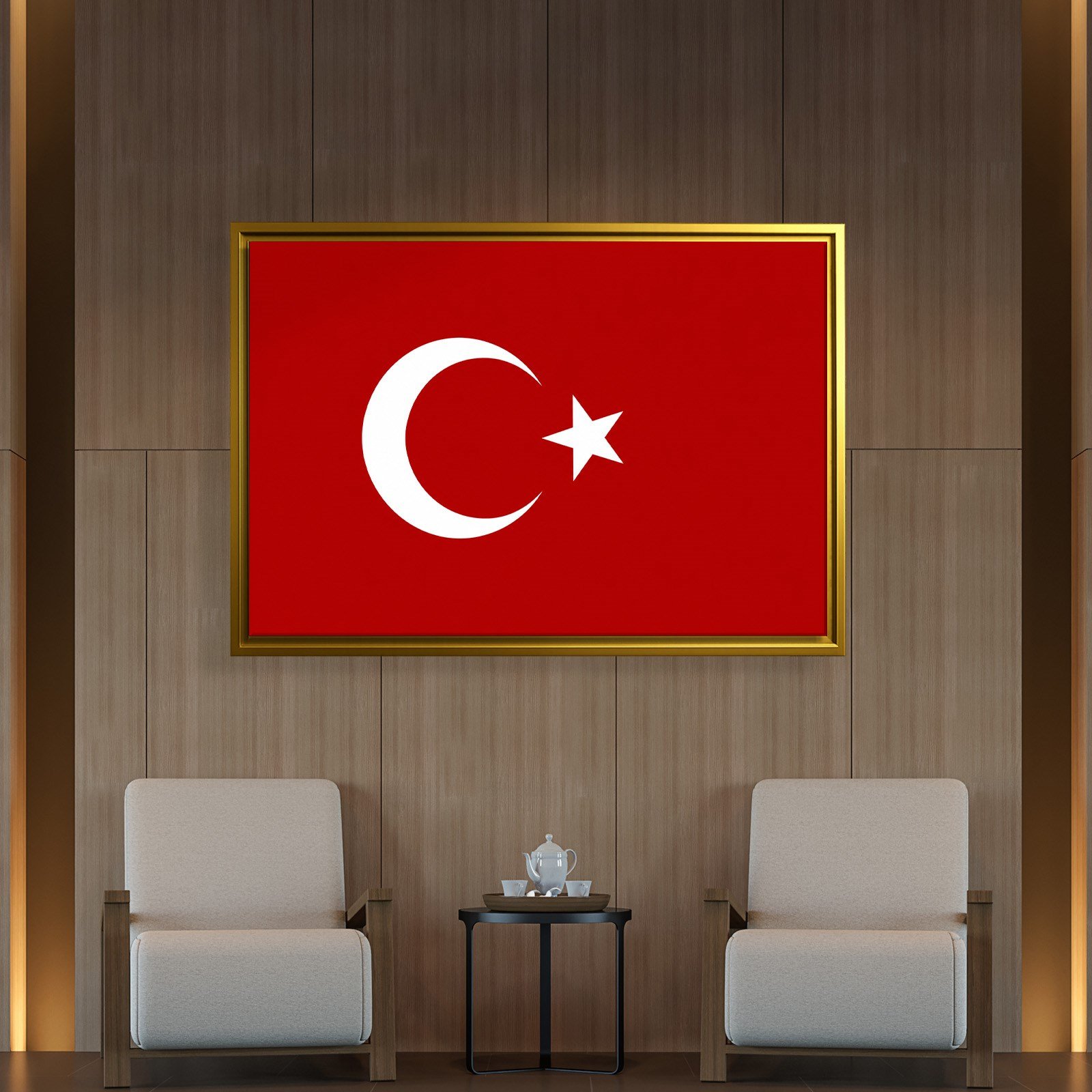 Türk Bayrağı Kanvas Tablo – Şanlı Ay Yıldız Duvar Dekoru