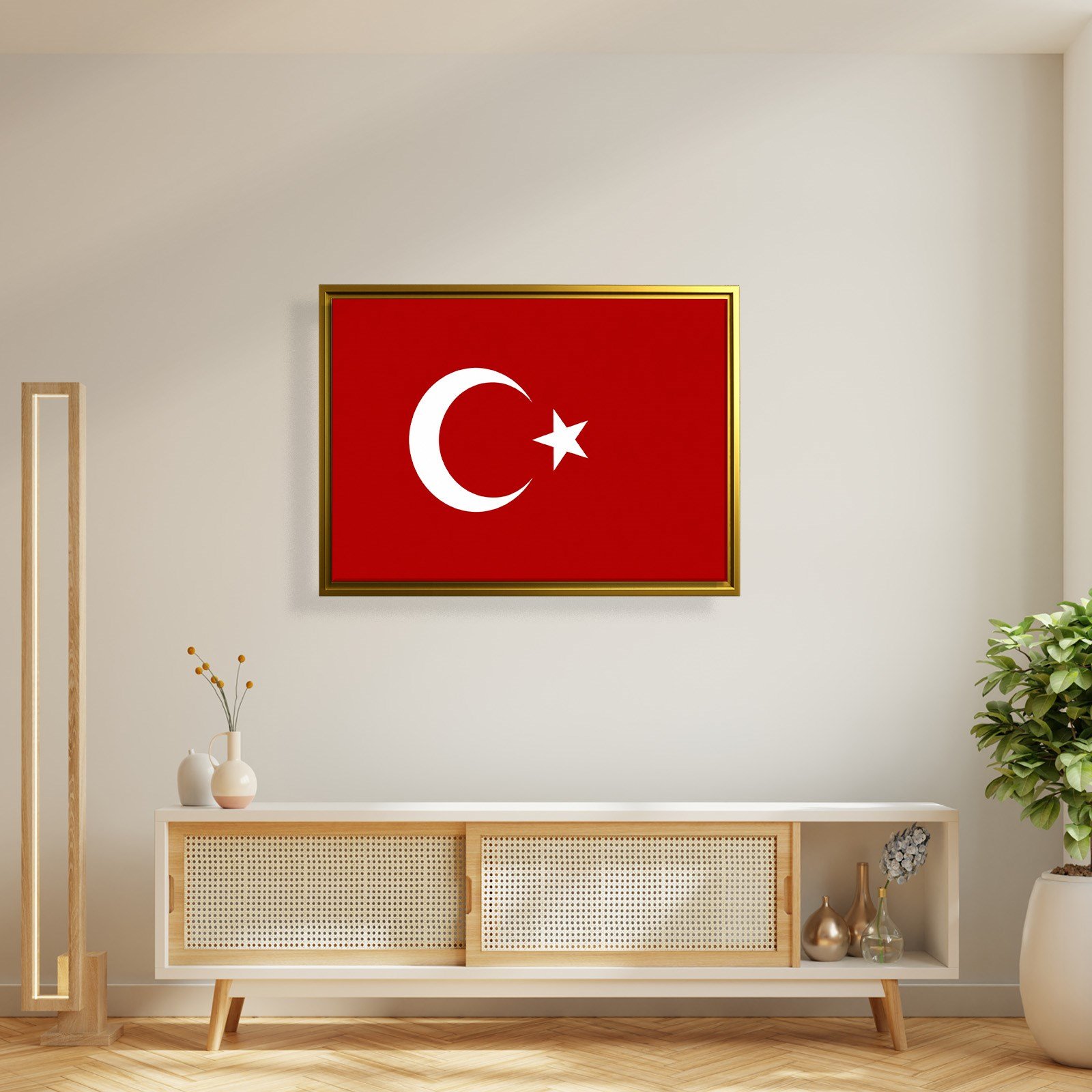 Türk Bayrağı Kanvas Tablo – Şanlı Ay Yıldız Duvar Dekoru