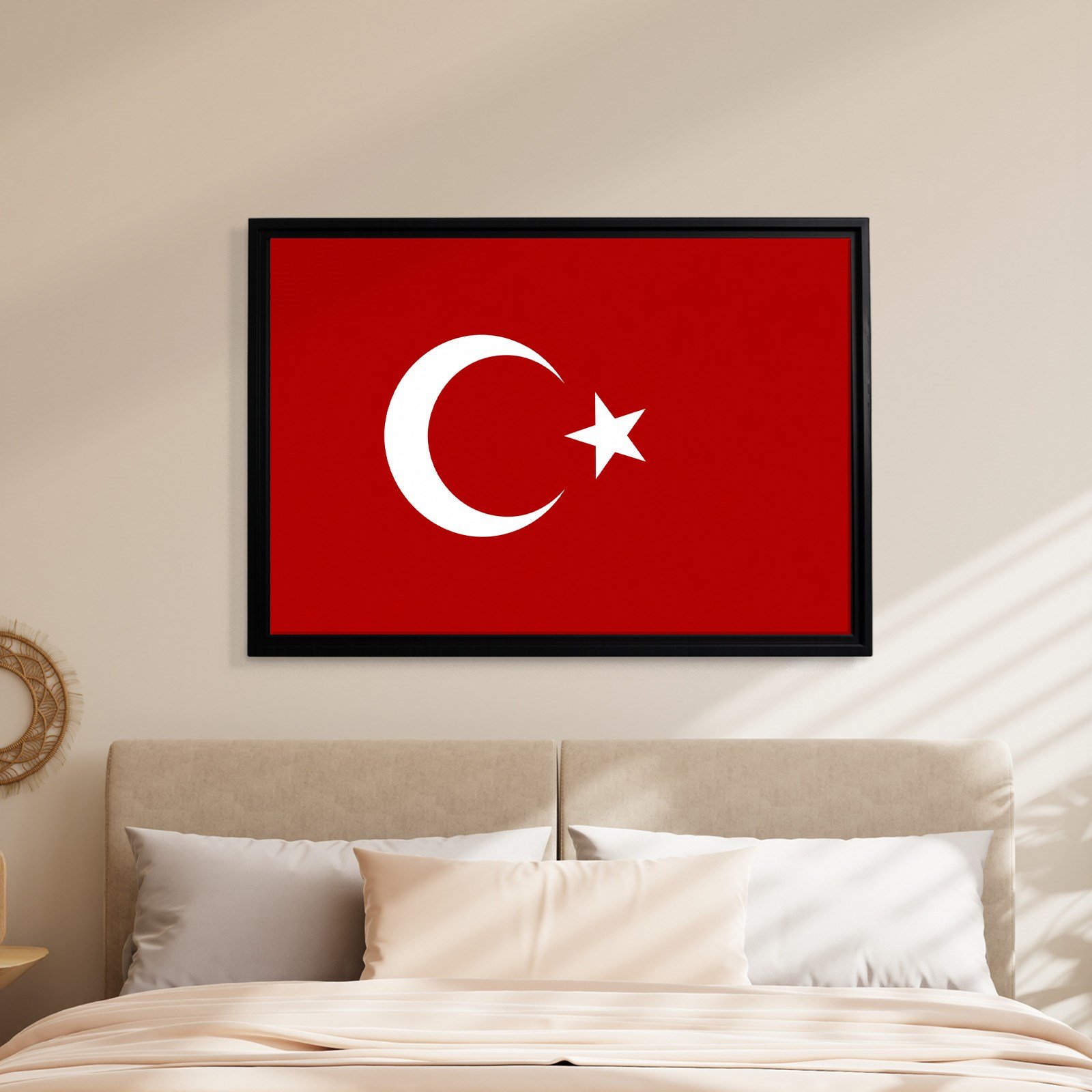 Türk Bayrağı Kanvas Tablo – Şanlı Ay Yıldız Duvar Dekoru