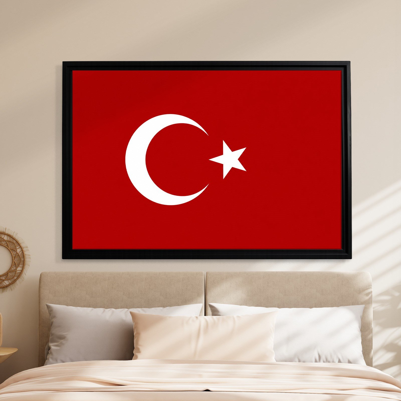 Türk Bayrağı Kanvas Tablo – Şanlı Ay Yıldız Duvar Dekoru