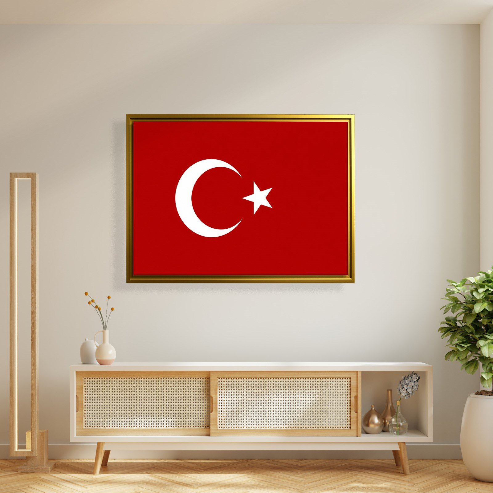Türk Bayrağı Kanvas Tablo – Şanlı Ay Yıldız Duvar Dekoru
