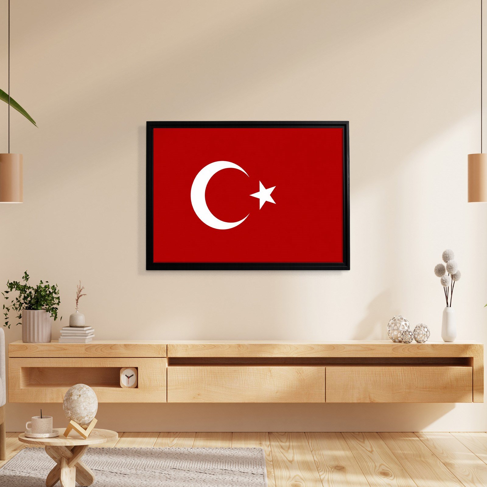 Türk Bayrağı Kanvas Tablo – Şanlı Ay Yıldız Duvar Dekoru
