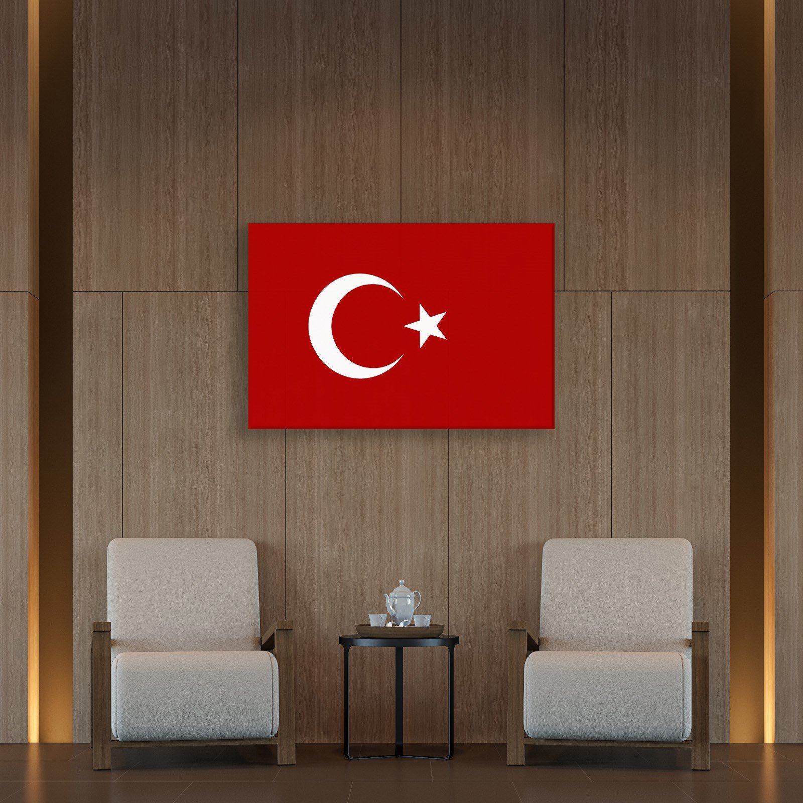 Türk Bayrağı Kanvas Tablo – Şanlı Ay Yıldız Duvar Dekoru