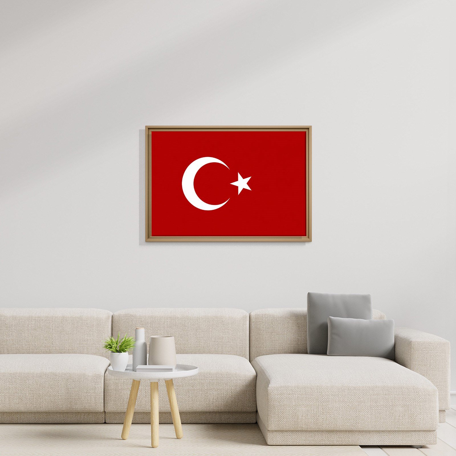 Türk Bayrağı Kanvas Tablo – Şanlı Ay Yıldız Duvar Dekoru