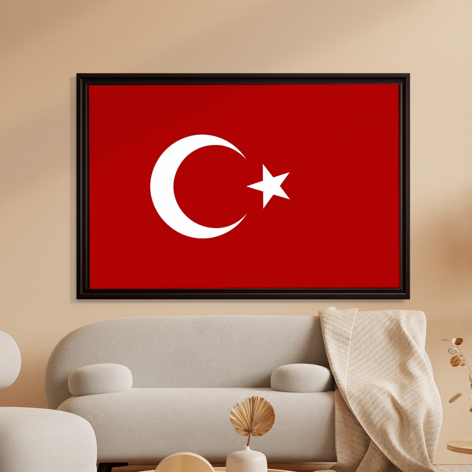 Türk Bayrağı Kanvas Tablo – Şanlı Ay Yıldız Duvar Dekoru